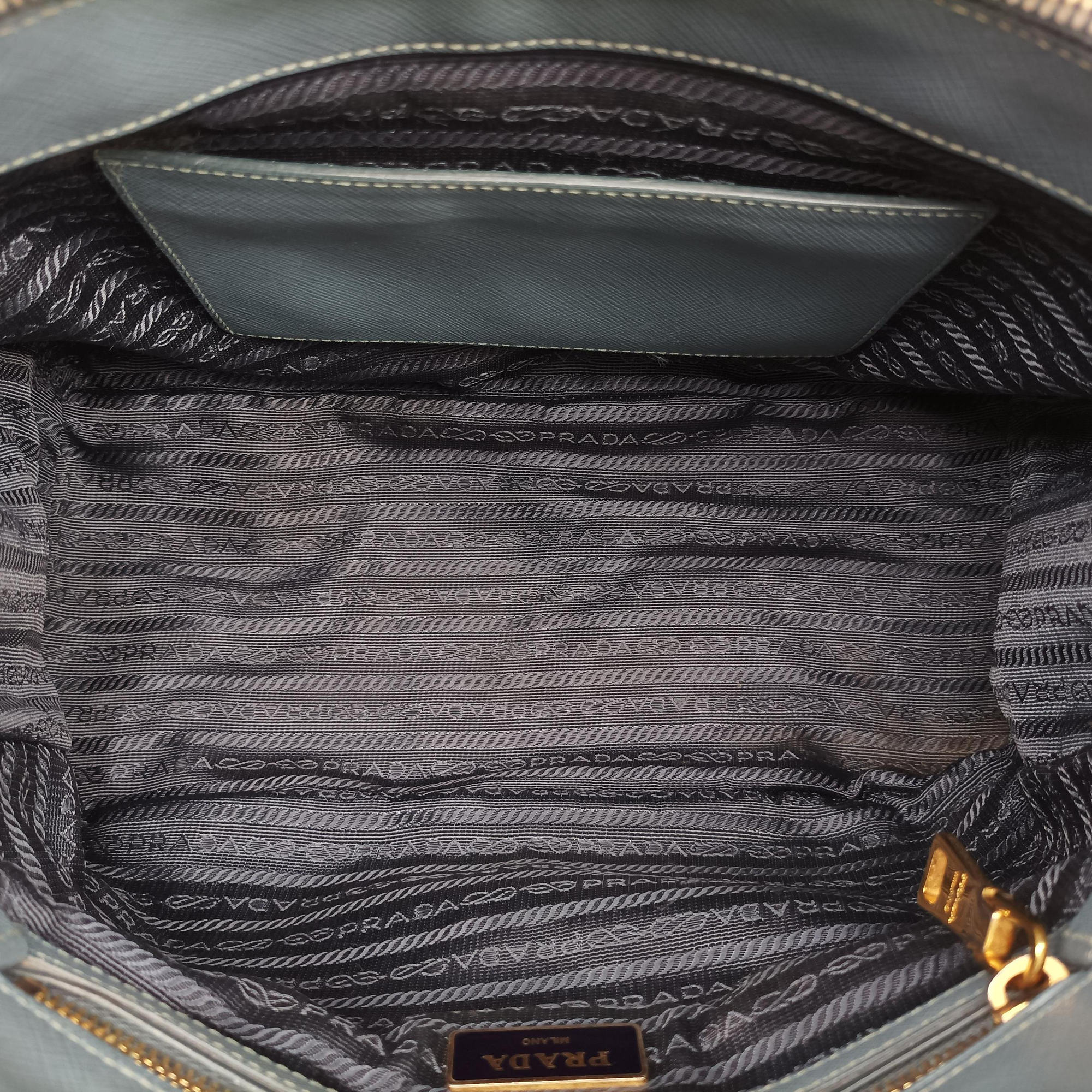 Vintage Prada Galleria Blue SAFFIANO Leather BN1786 handbag | stylenewstar