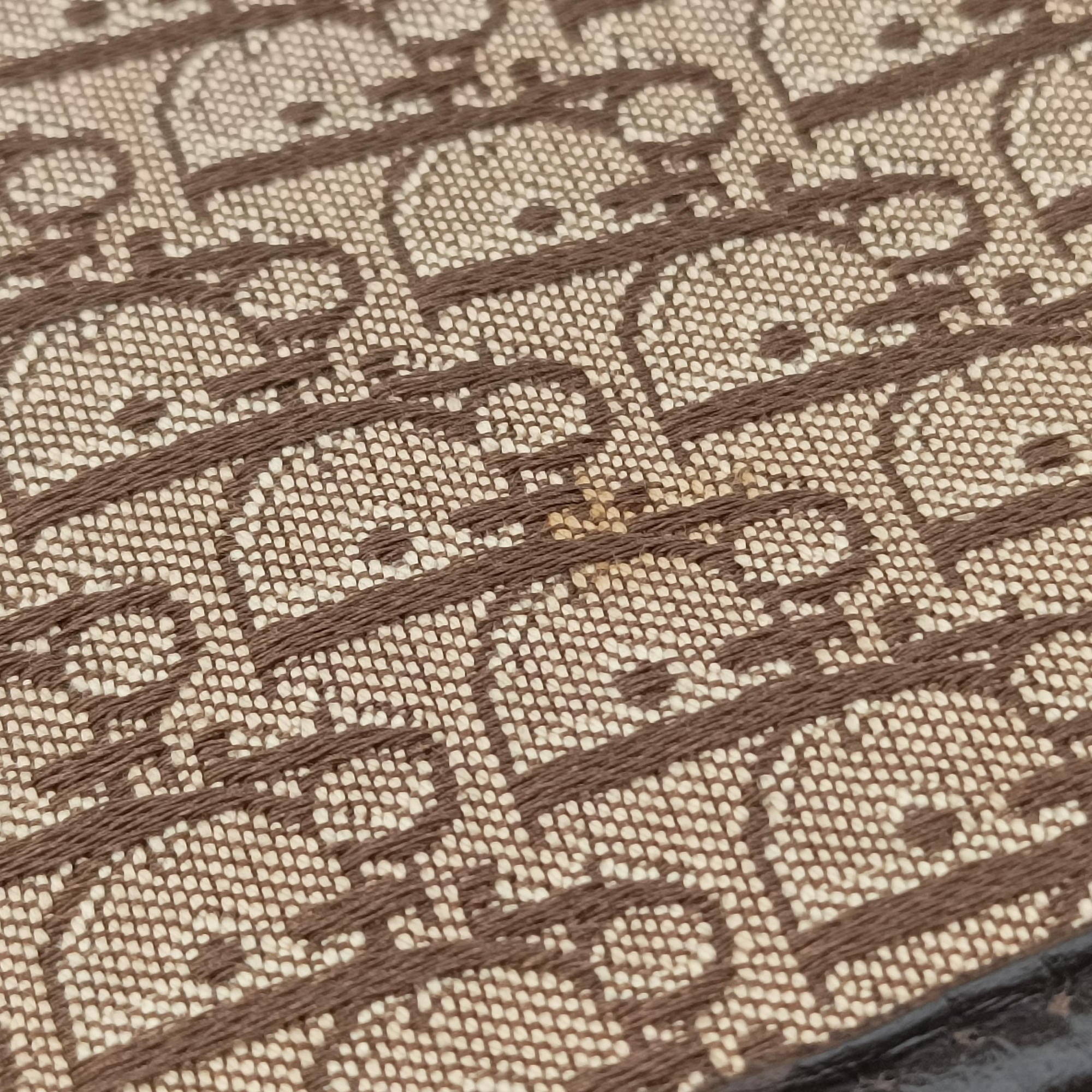 Pre-owned Christian Dior Street Chic Messenger Brown ×Beige Jacquard Canvas×Leather  shoulderbag | stylenewstar