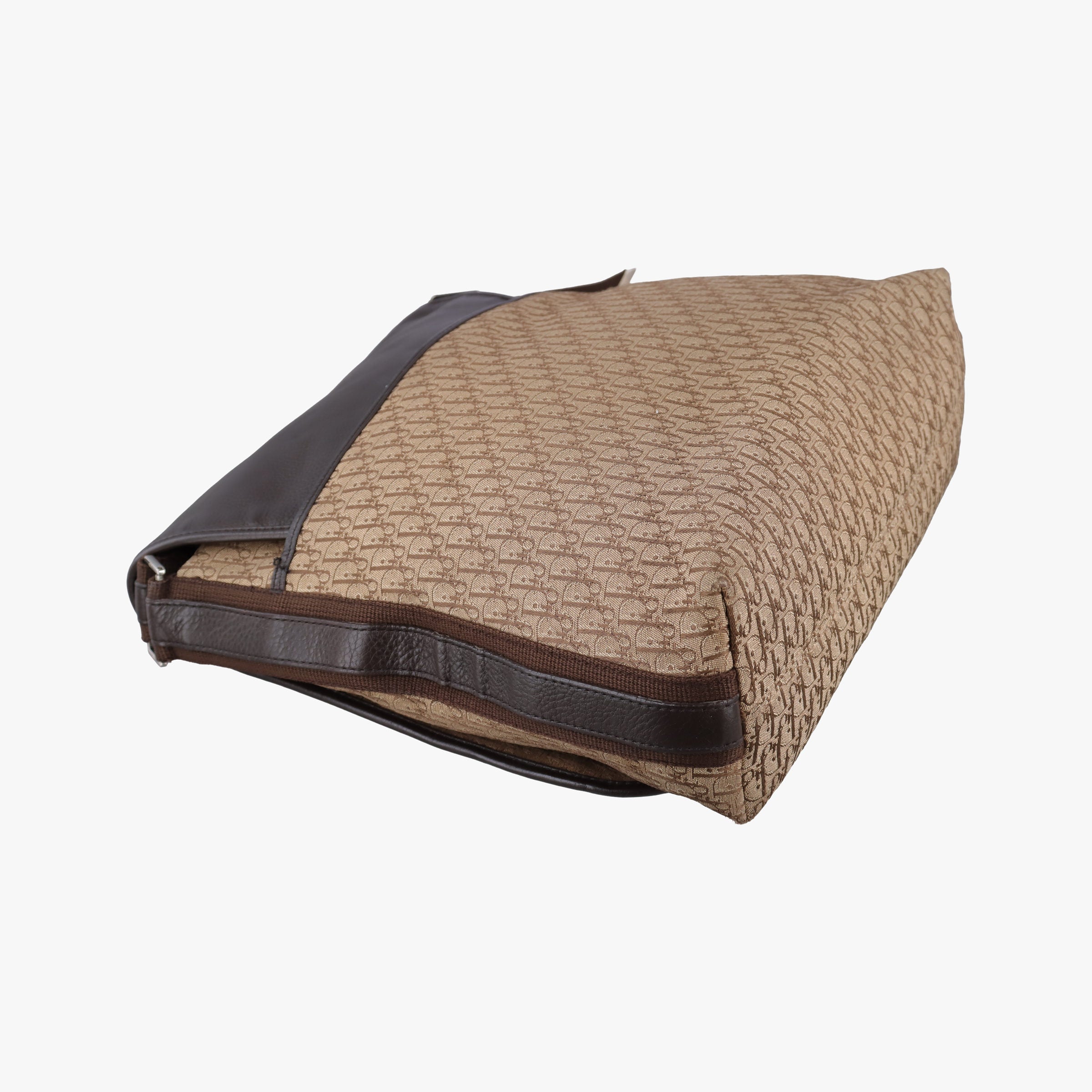 Pre-owned Christian Dior Street Chic Messenger Brown ×Beige Jacquard Canvas×Leather  shoulderbag | stylenewstar