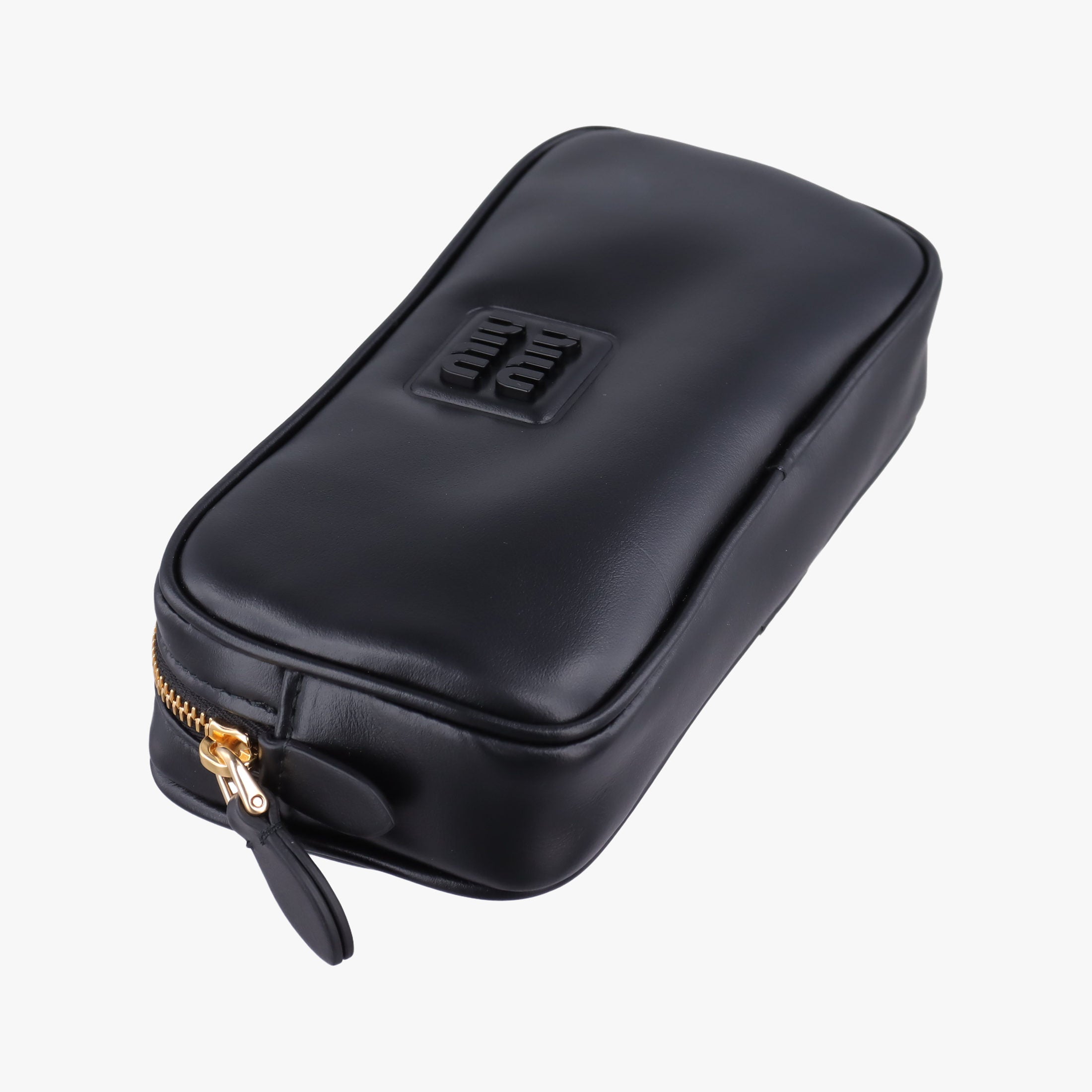 Pre-owned Miu Miu Logo belt Black leather  bum bag/waist bag | stylenewstar