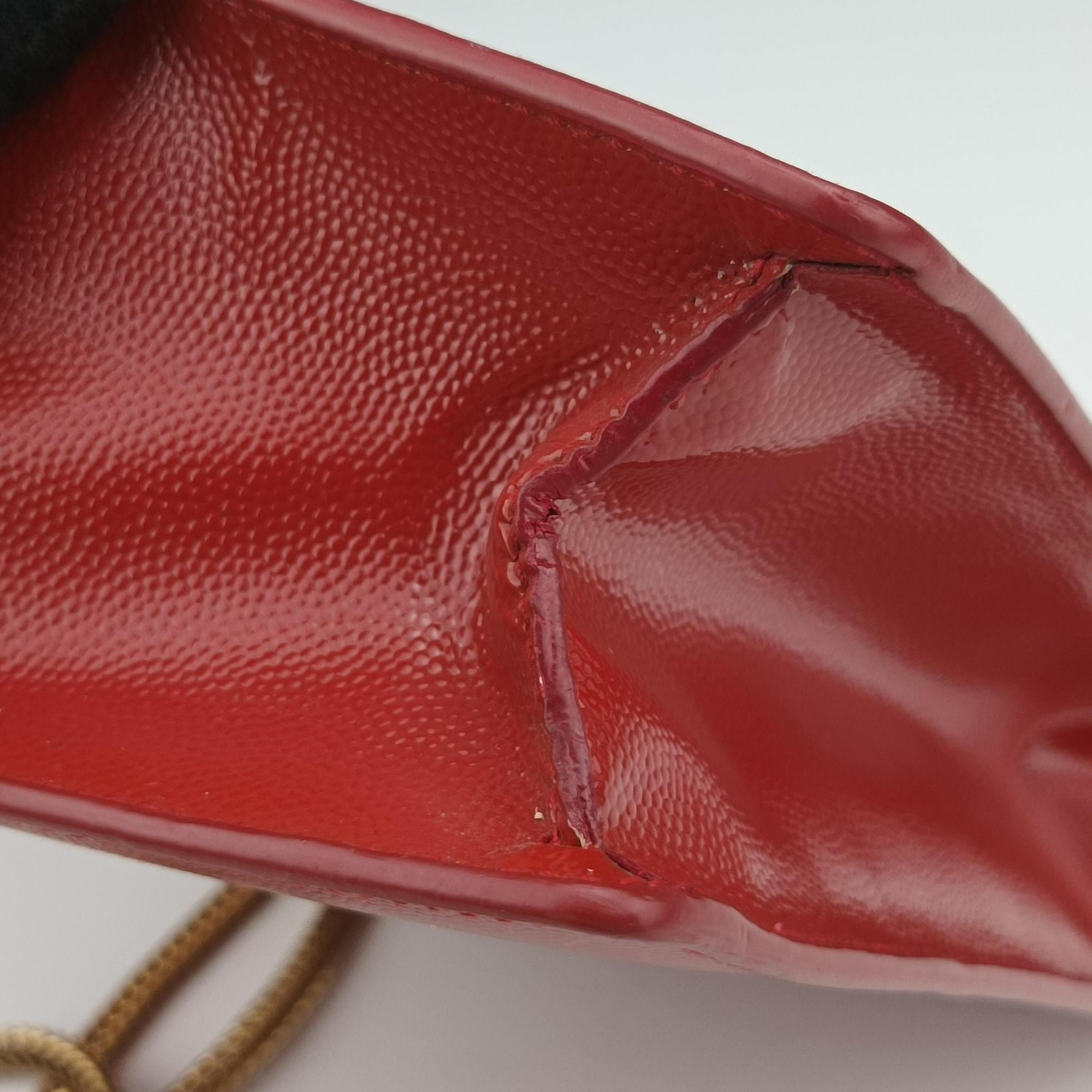 Pre-owned Yves Saint Laurent Small Betty Flap Red caviar skin 314516 shoulderbag | stylenewstar