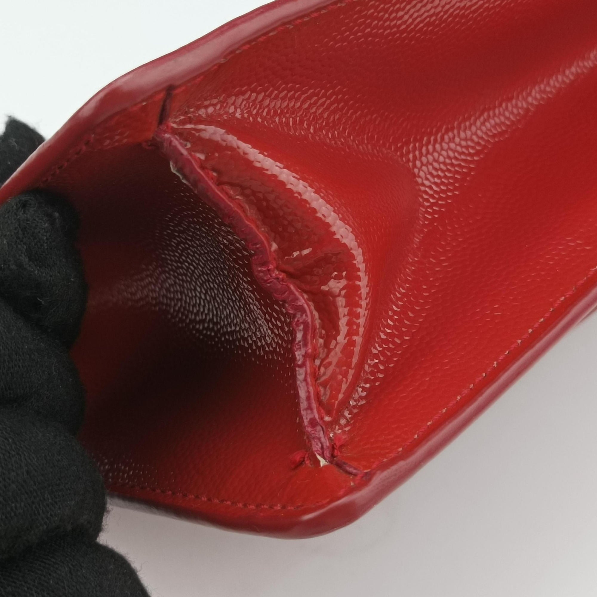 Pre-owned Yves Saint Laurent Small Betty Flap Red caviar skin 314516 shoulderbag | stylenewstar