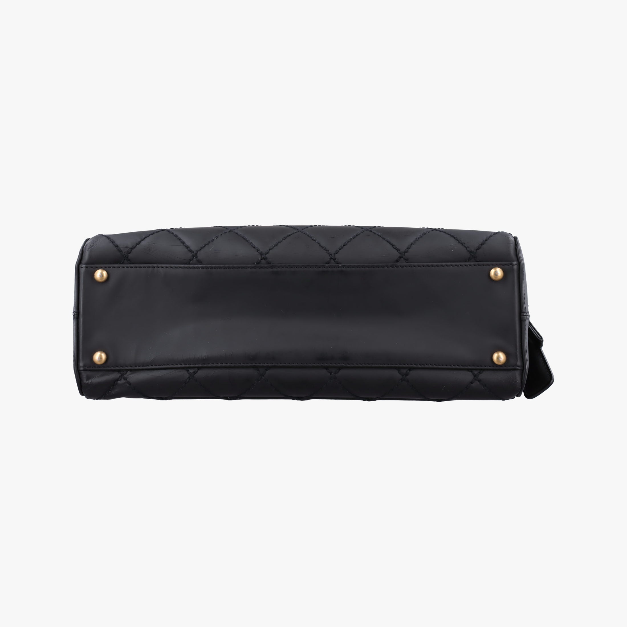 Pre-owned Chanel Wild Stitch Black Leather A14693 handbag | stylenewstar