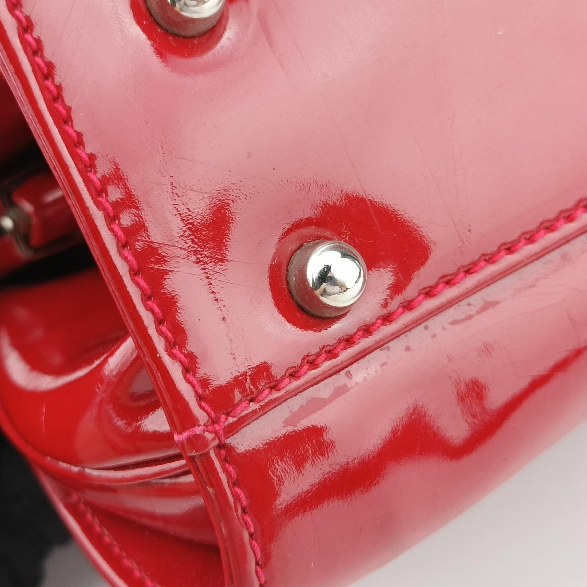 Secondhand Gucci Vintage Red Patent Leather 000 78 handbag | stylenewstar