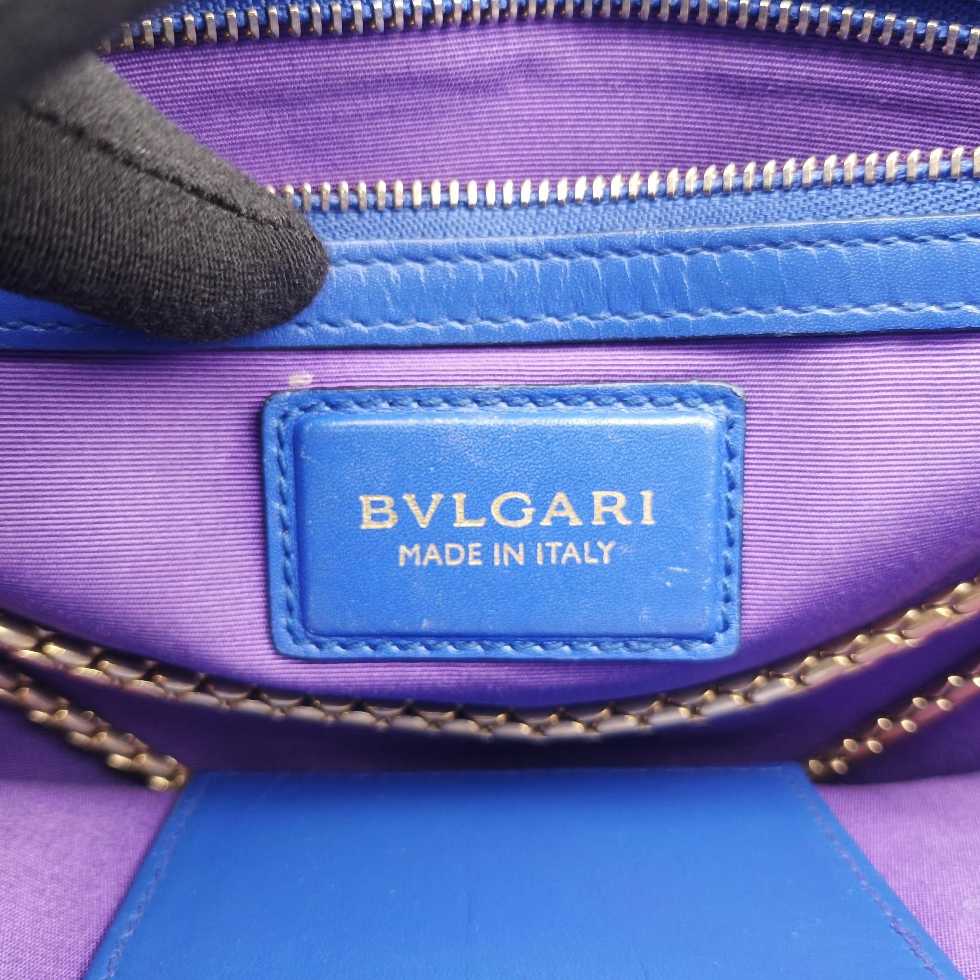 Pre-owned Bvlgari SERPENTI FOREVER Blue leather  shoulderbag | stylenewstar
