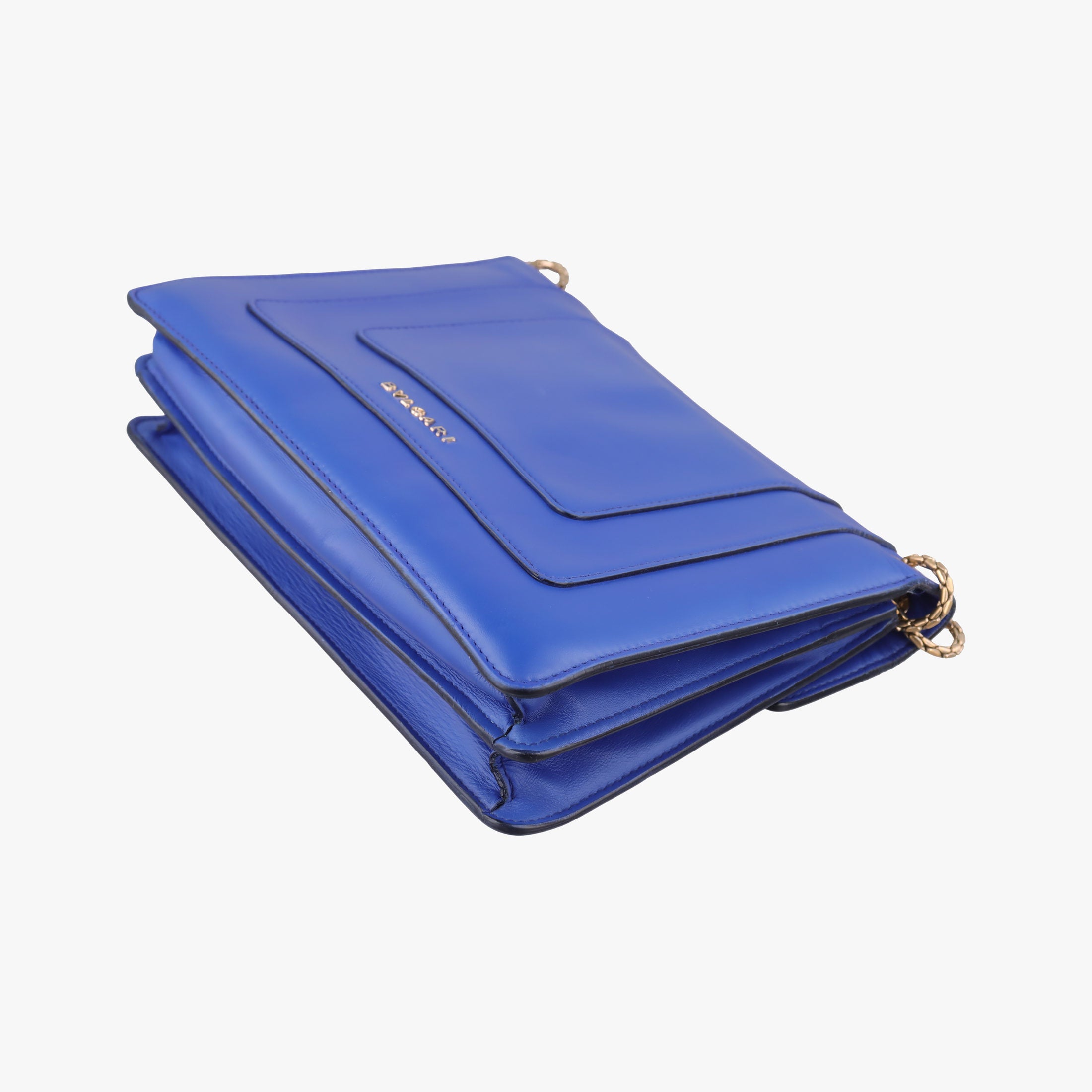 Pre-owned Bvlgari SERPENTI FOREVER Blue leather  shoulderbag | stylenewstar