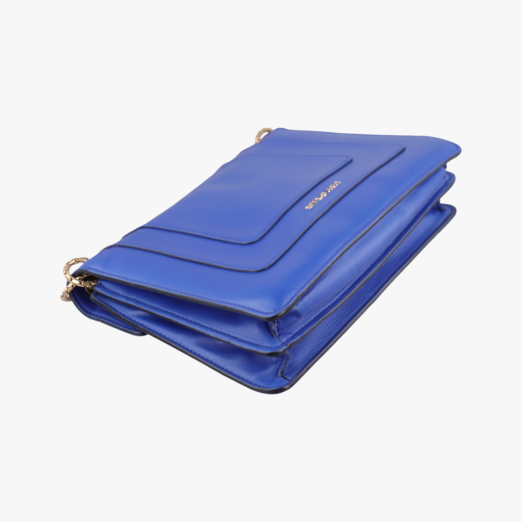 Pre-owned Bvlgari SERPENTI FOREVER Blue leather  shoulderbag | stylenewstar