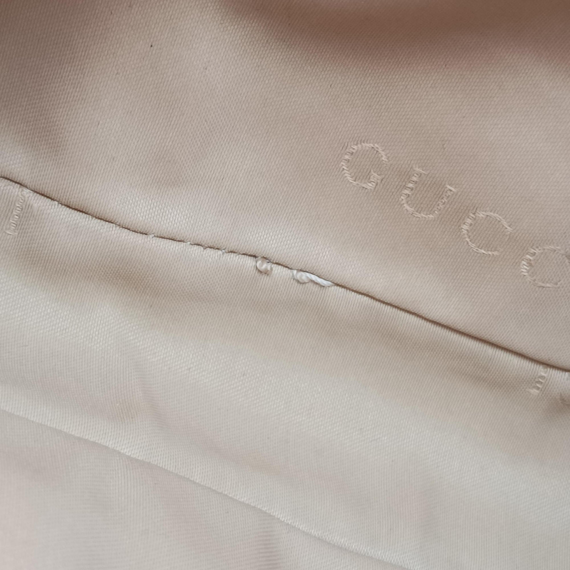 Pre-owned Gucci Jackie White× Brown Canvas × Leather 001 38 shoulderbag | stylenewstar