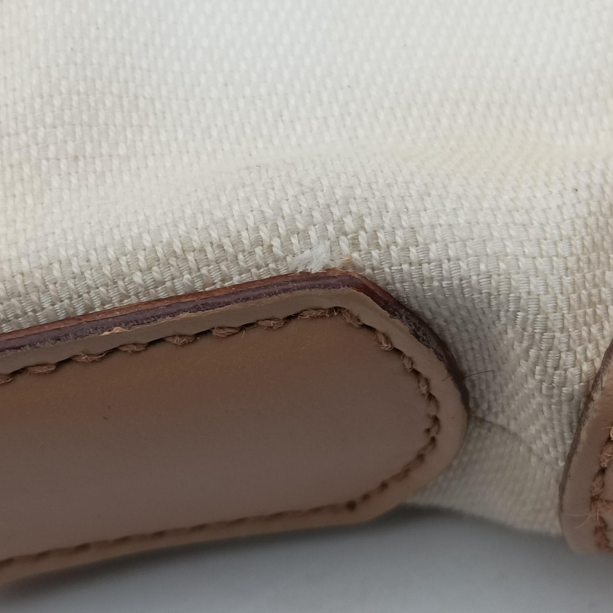 Pre-owned Gucci Jackie White× Brown Canvas × Leather 001 38 shoulderbag | stylenewstar