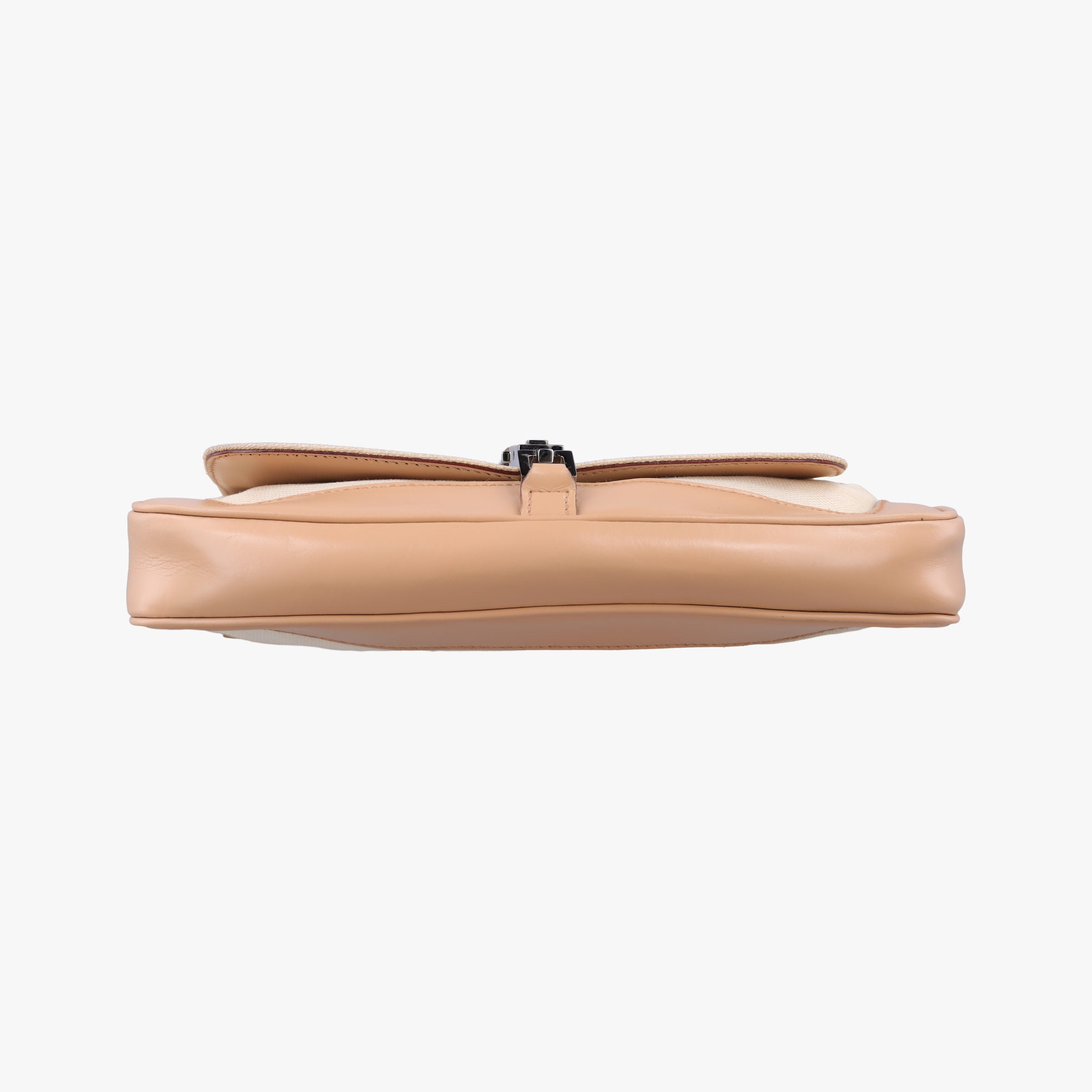 Pre-owned Gucci Jackie White× Brown Canvas × Leather 001 38 shoulderbag | stylenewstar