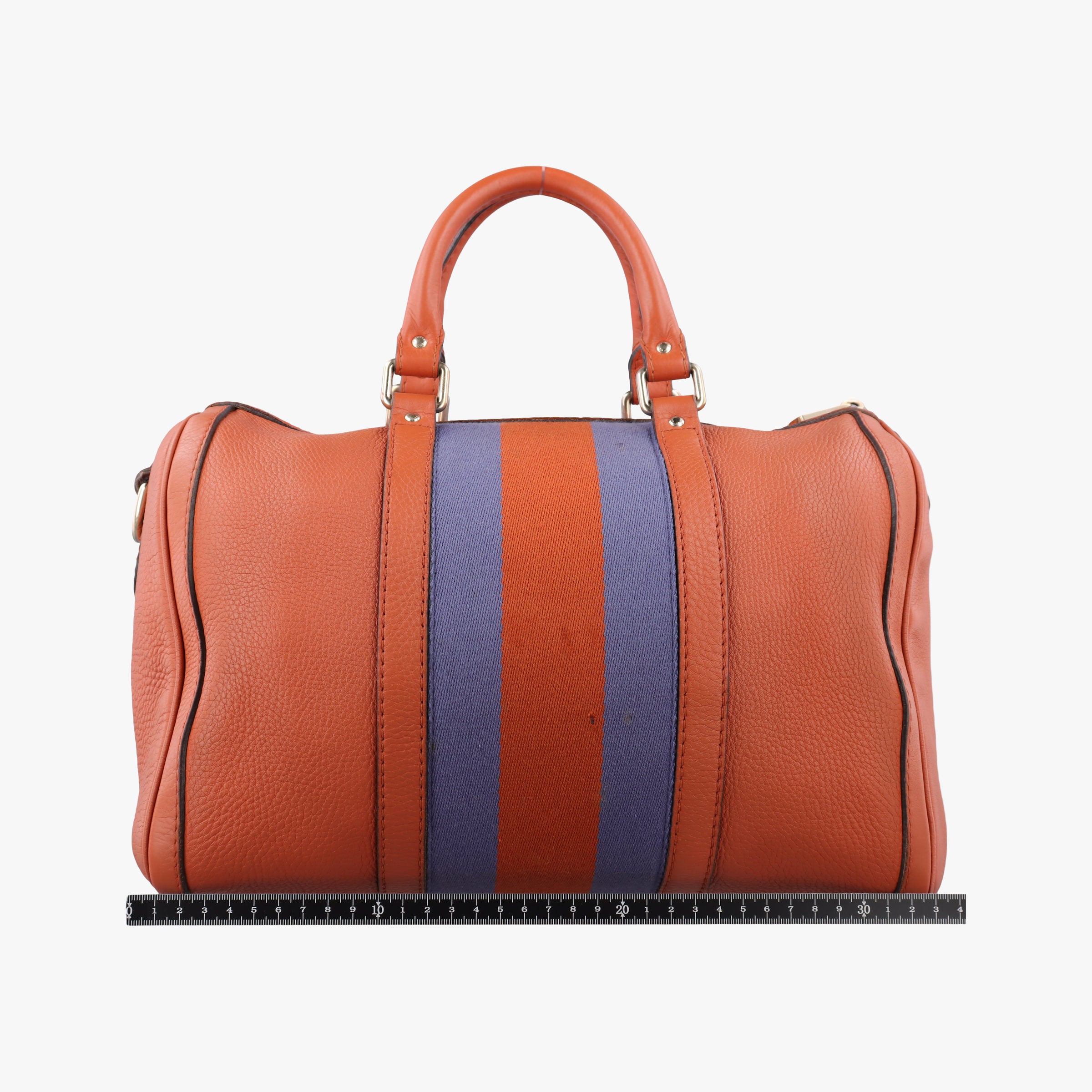 Pre-owned Gucci Sherry Line Orange×blue Leather 247205 shoulderbag | stylenewstar