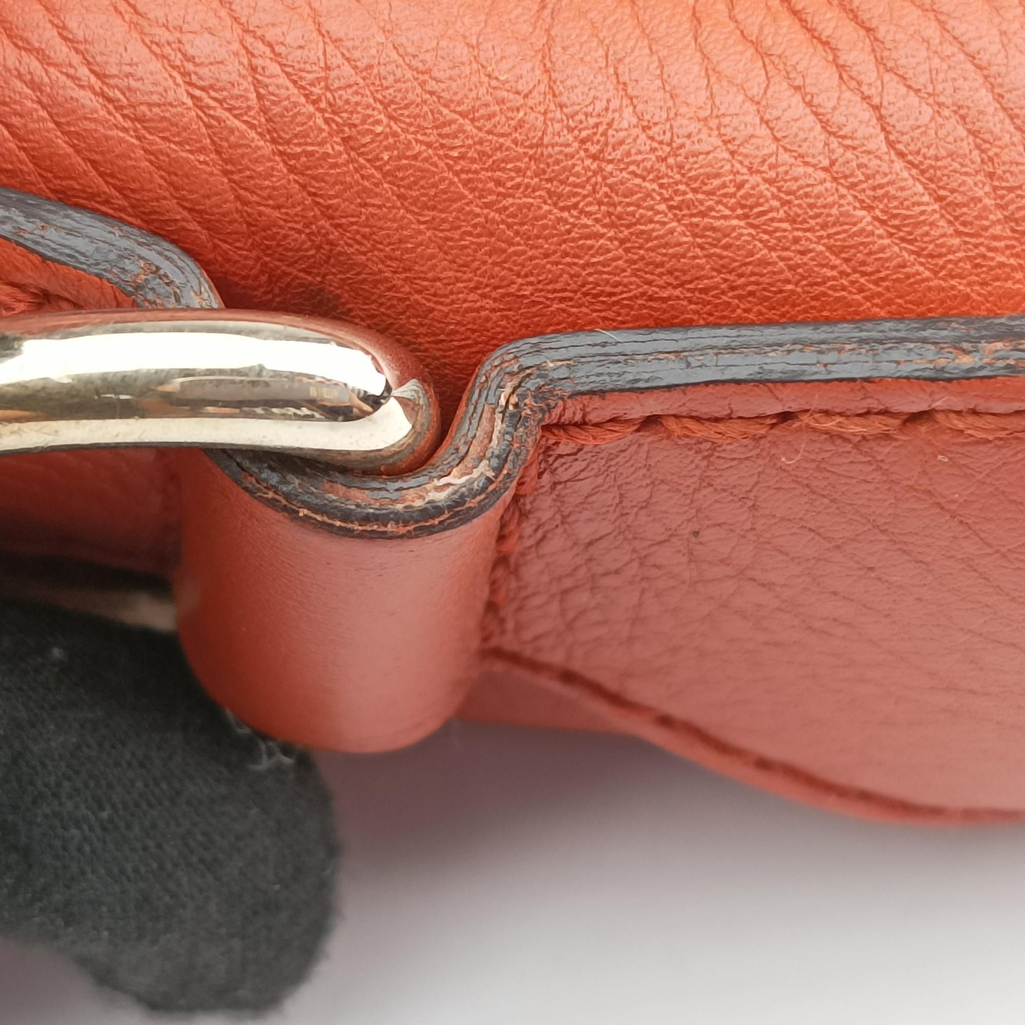 Pre-owned Gucci Sherry Line Orange×blue Leather 247205 shoulderbag | stylenewstar