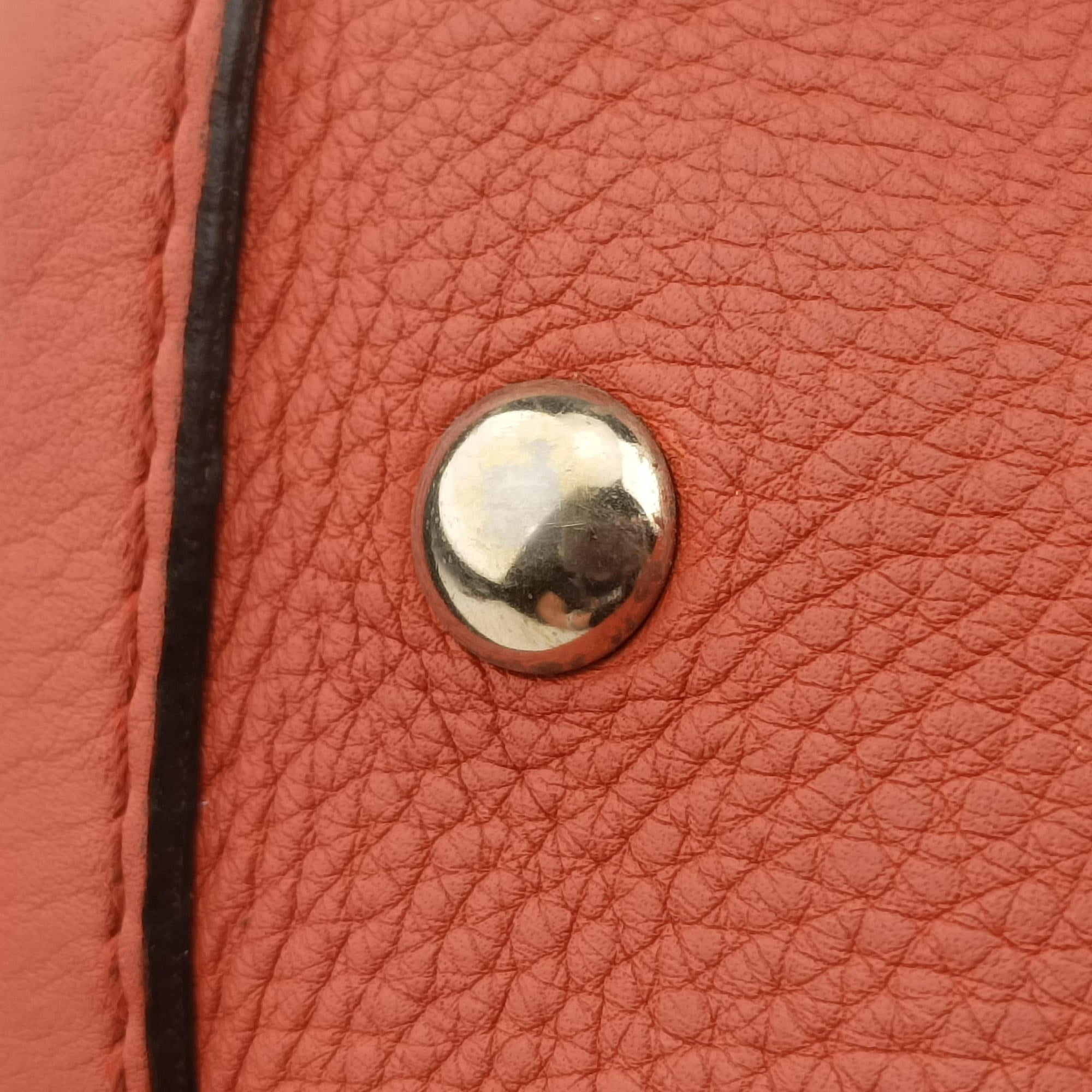 Pre-owned Gucci Sherry Line Orange×blue Leather 247205 shoulderbag | stylenewstar