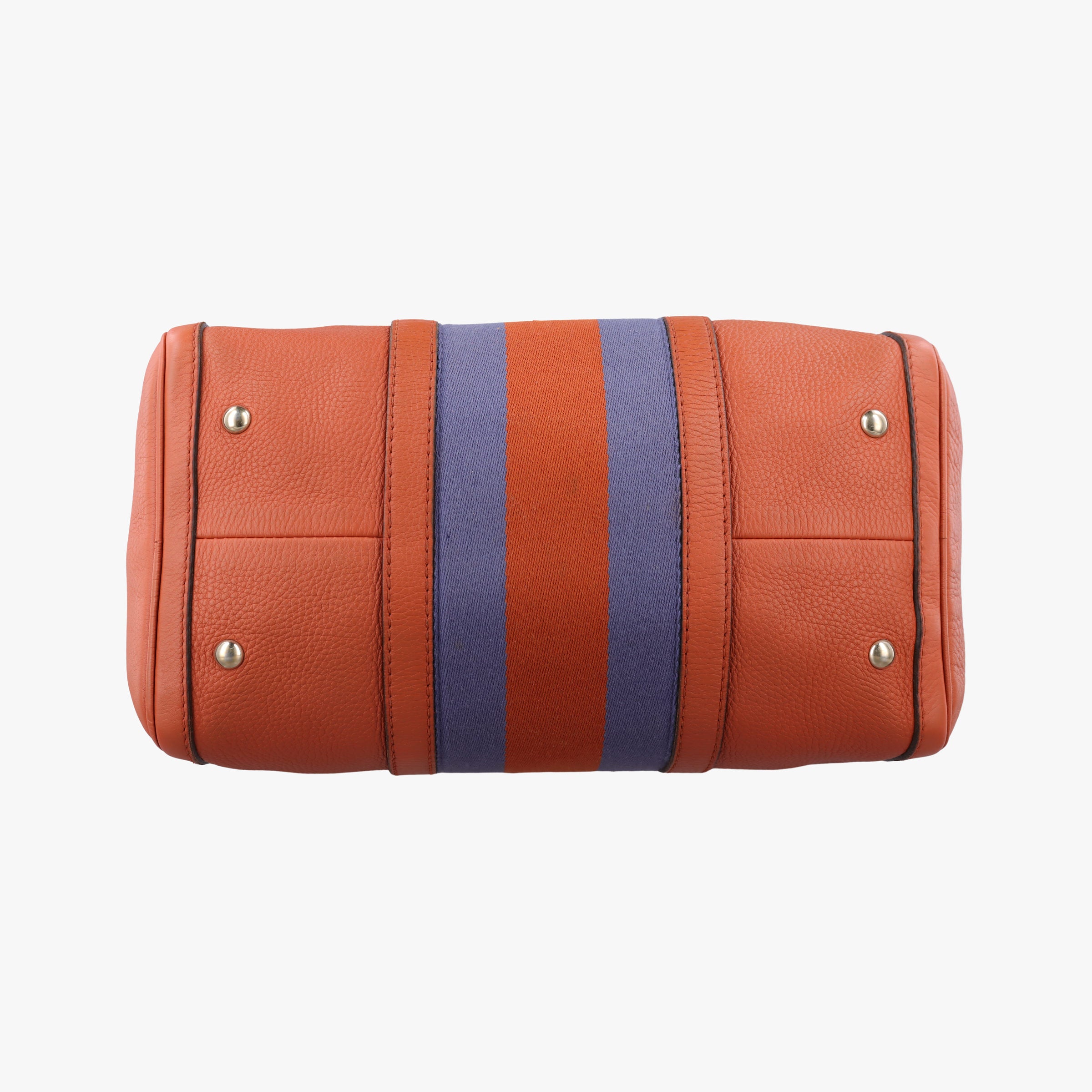 Pre-owned Gucci Sherry Line Orange×blue Leather 247205 shoulderbag | stylenewstar