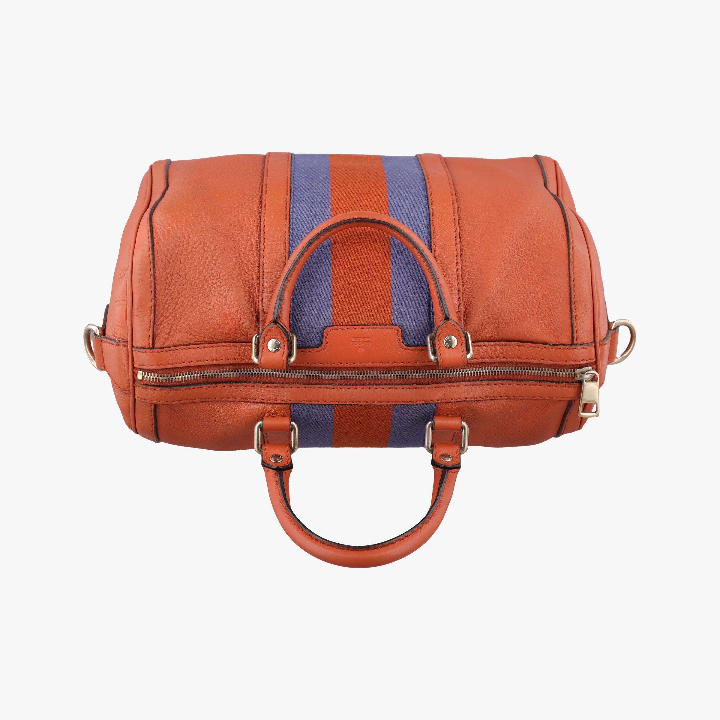 Pre-owned Gucci Sherry Line Orange×blue Leather 247205 shoulderbag | stylenewstar