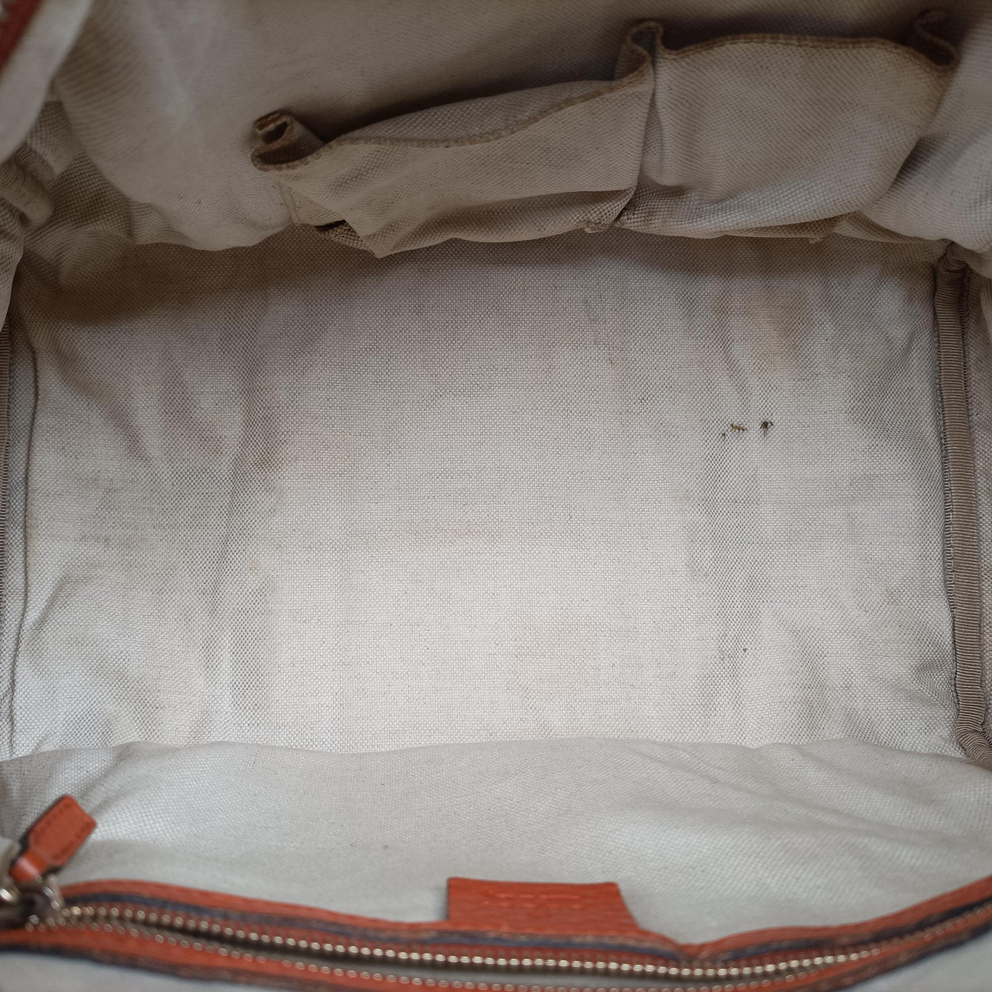 Pre-owned Gucci Sherry Line Orange×blue Leather 247205 shoulderbag | stylenewstar