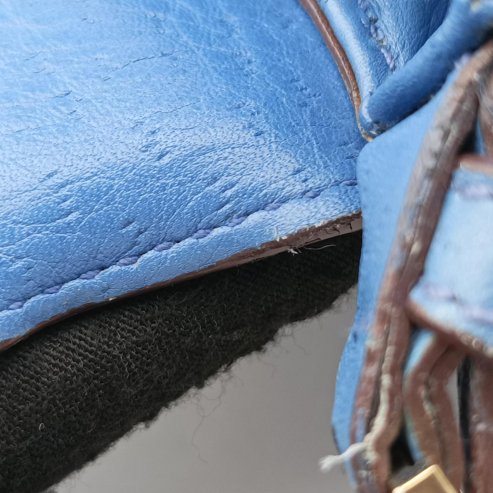 Pre-owned Ferragamo Gancini  Blue Leather  shoulderbag | stylenewstar