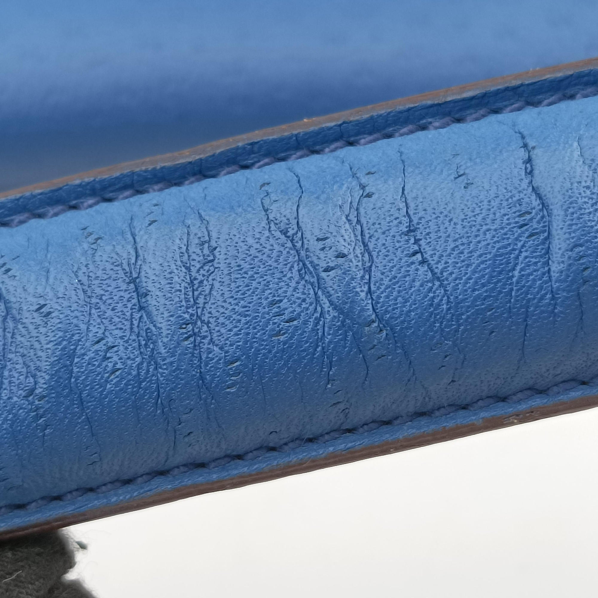 Pre-owned Ferragamo Gancini  Blue Leather  shoulderbag | stylenewstar