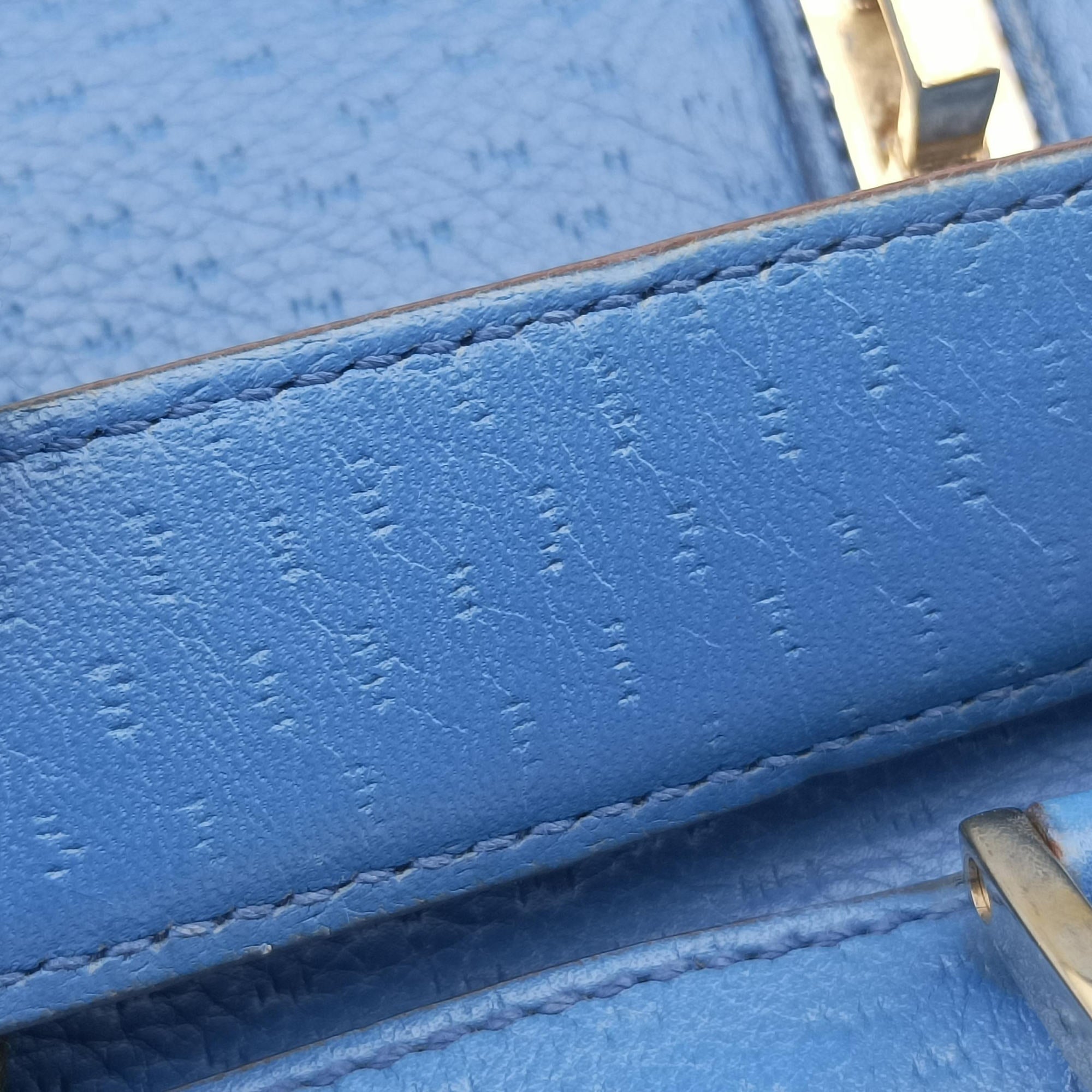 Pre-owned Ferragamo Gancini  Blue Leather  shoulderbag | stylenewstar
