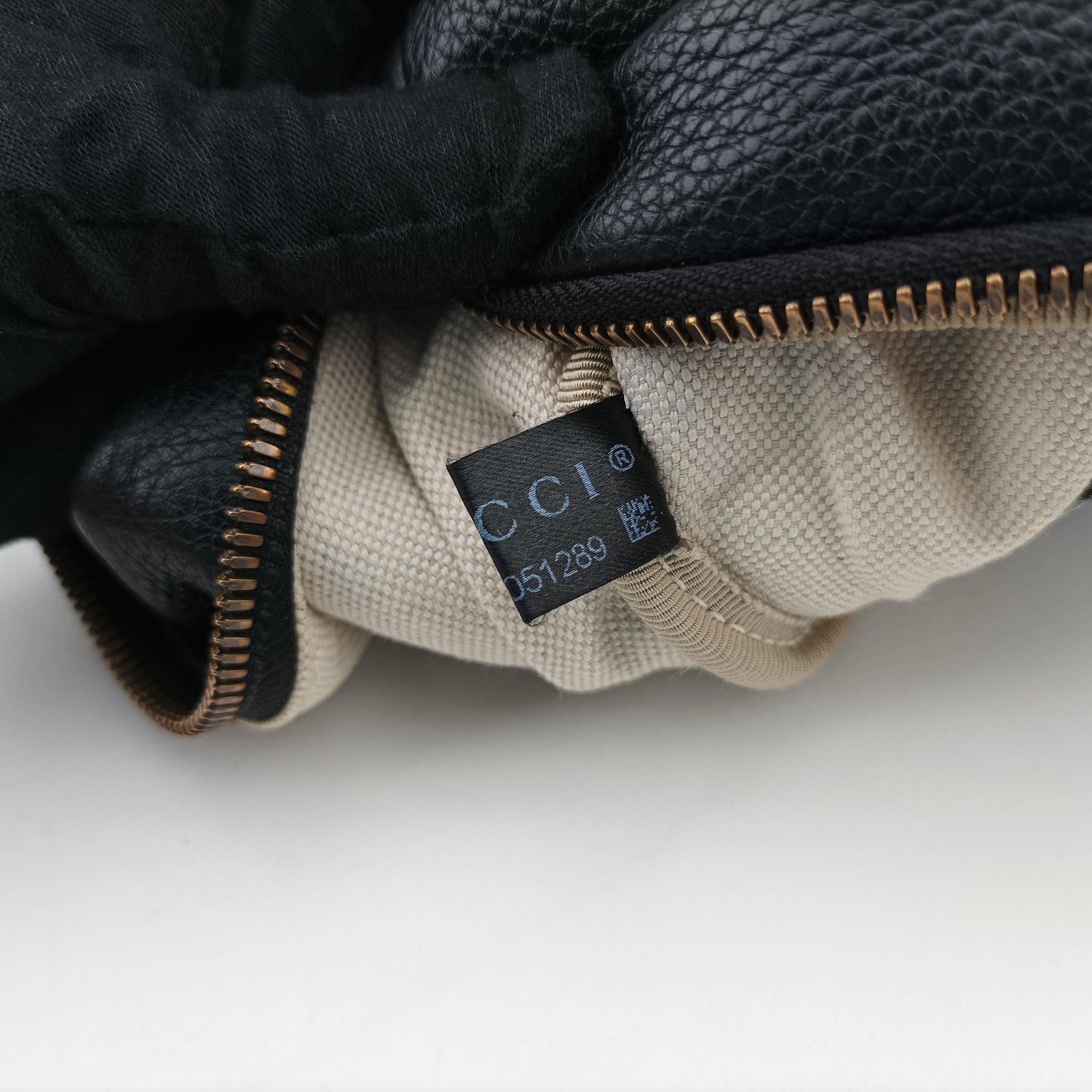 Secondhand Gucci Print Black Leather 530412 bum bag/waist bag | stylenewstar