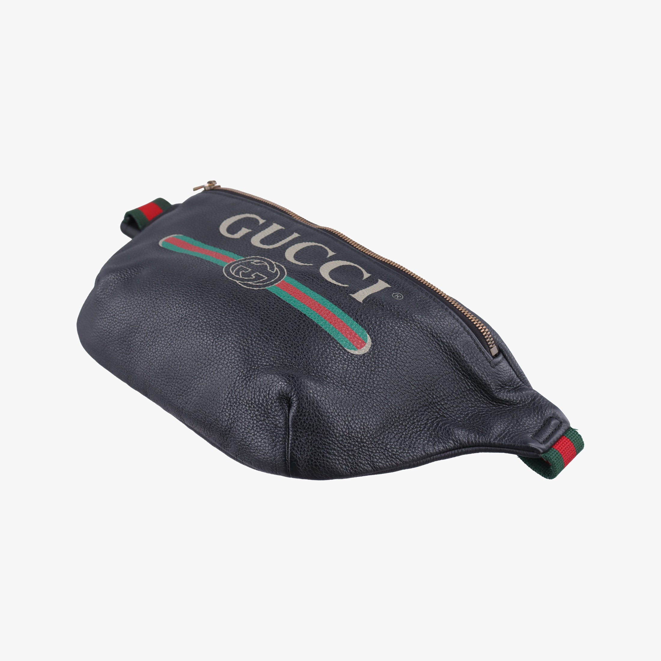 Secondhand Gucci Print Black Leather 530412 bum bag/waist bag | stylenewstar