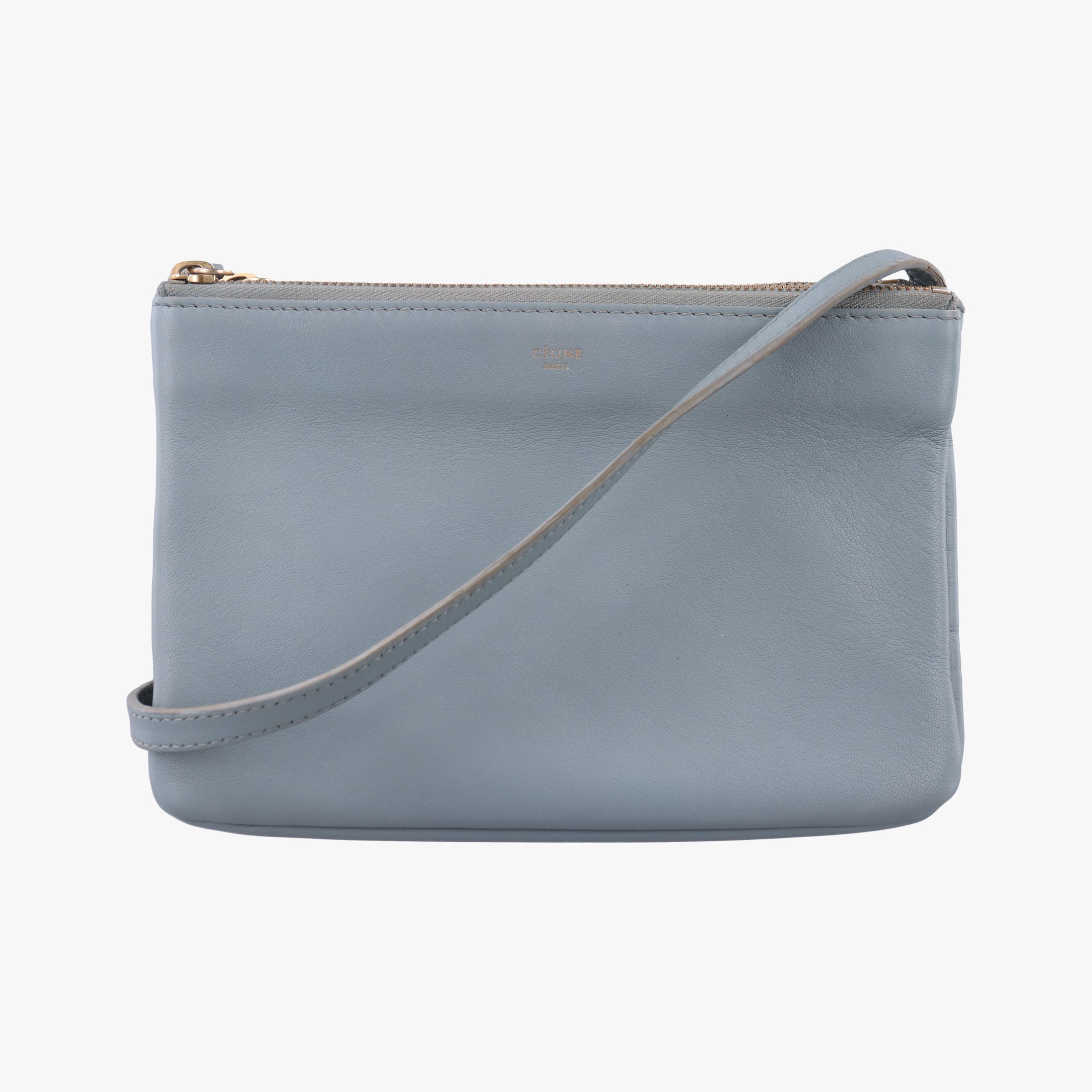 Secondhand Celine TRIO Blue Leather  shoulderbag | stylenewstar
