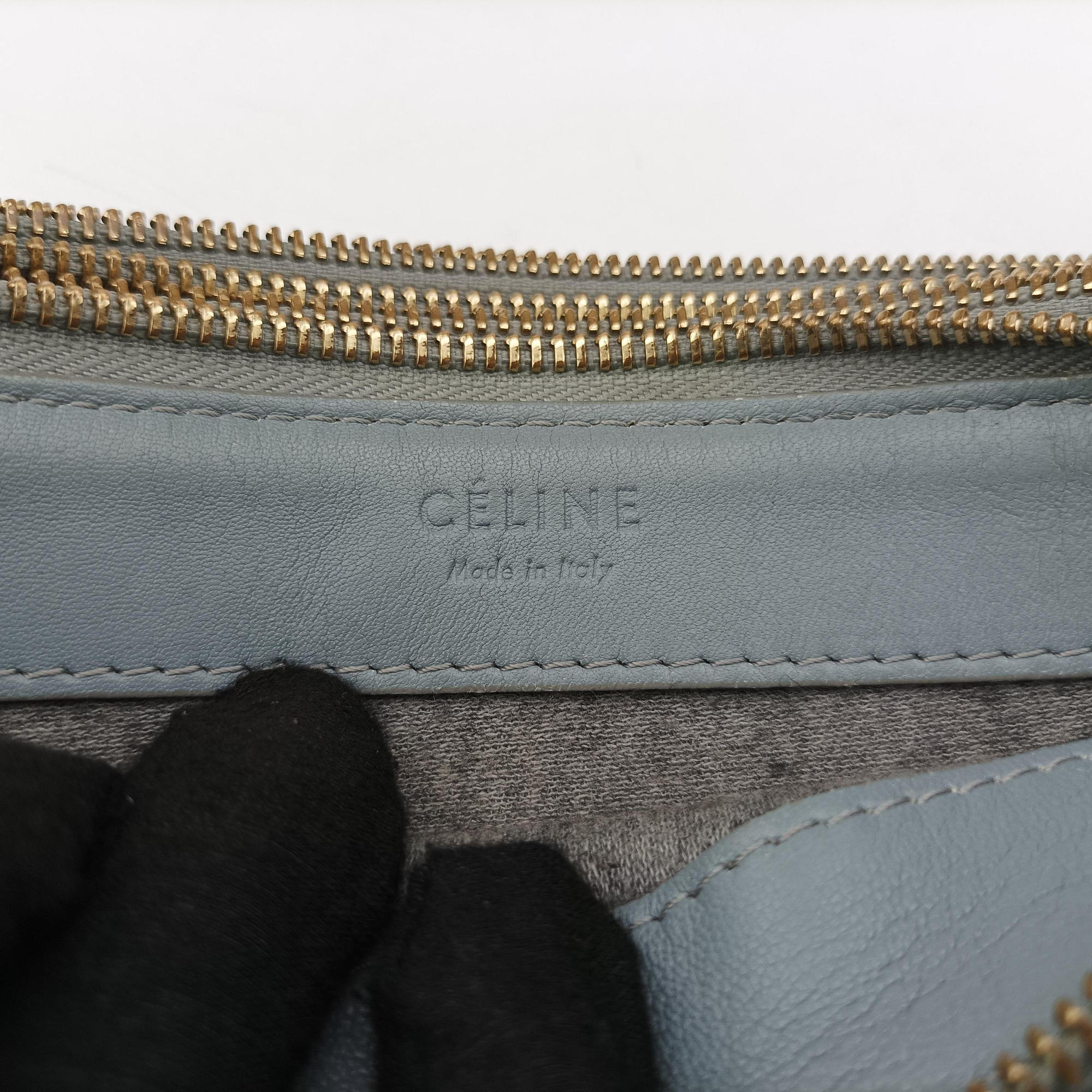 Secondhand Celine TRIO Blue Leather  shoulderbag | stylenewstar