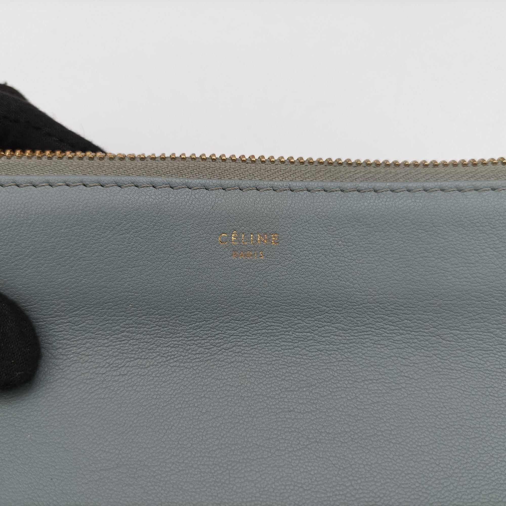 Secondhand Celine TRIO Blue Leather  shoulderbag | stylenewstar