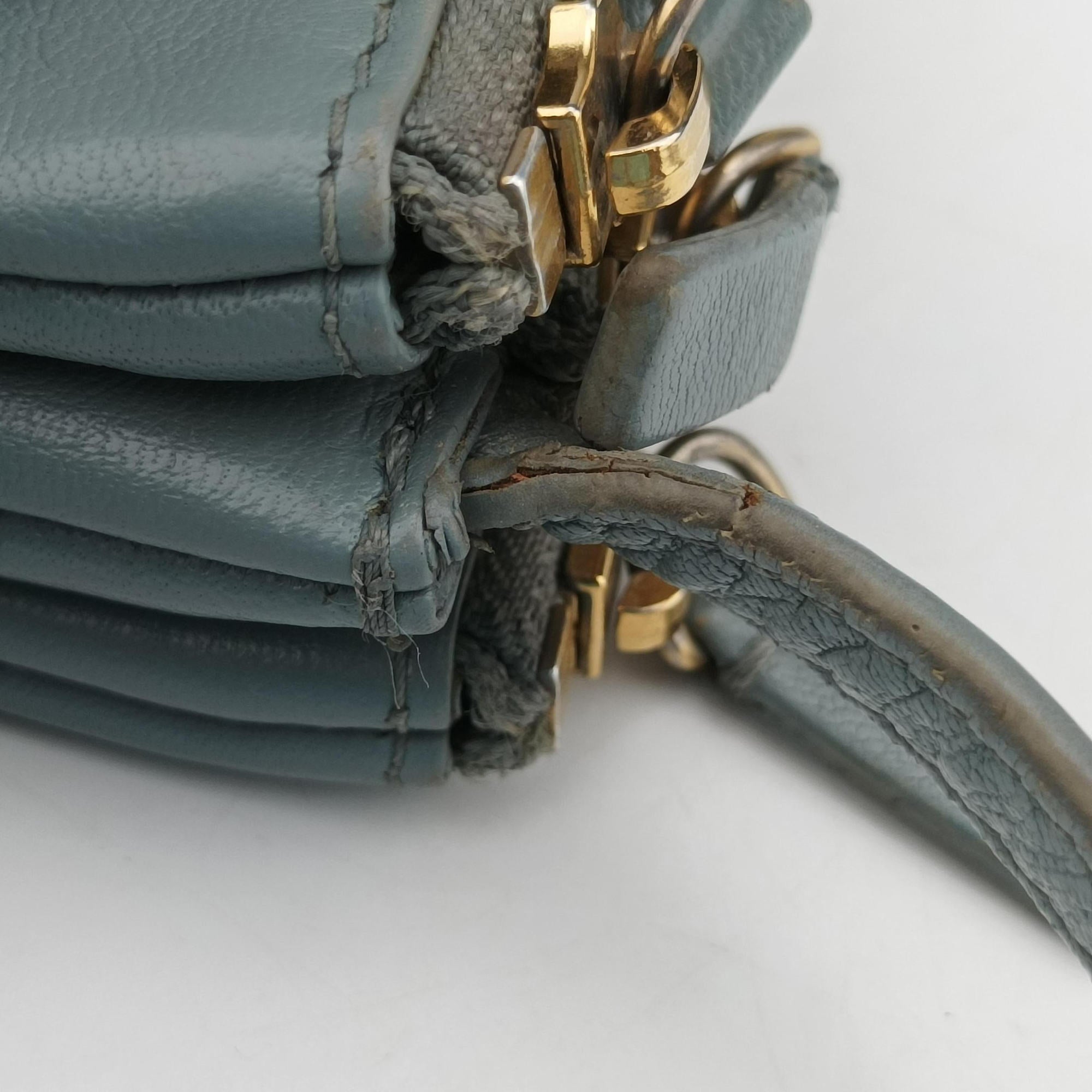 Secondhand Celine TRIO Blue Leather  shoulderbag | stylenewstar