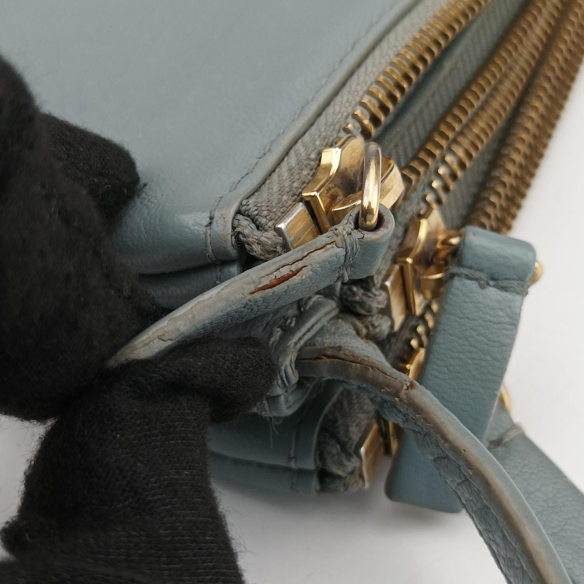 Secondhand Celine TRIO Blue Leather  shoulderbag | stylenewstar