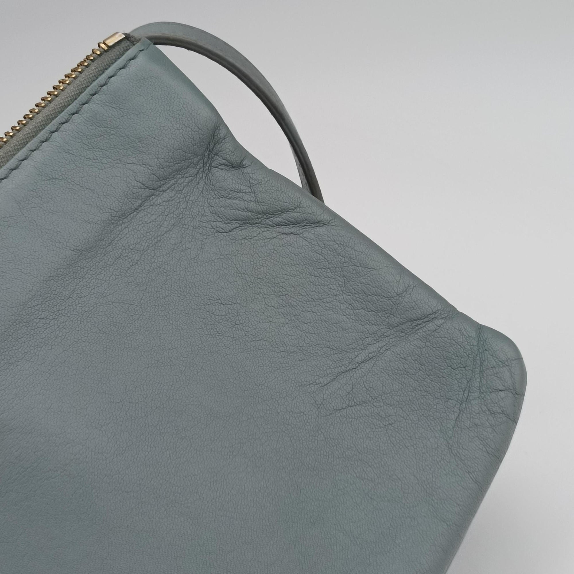 Secondhand Celine TRIO Blue Leather  shoulderbag | stylenewstar