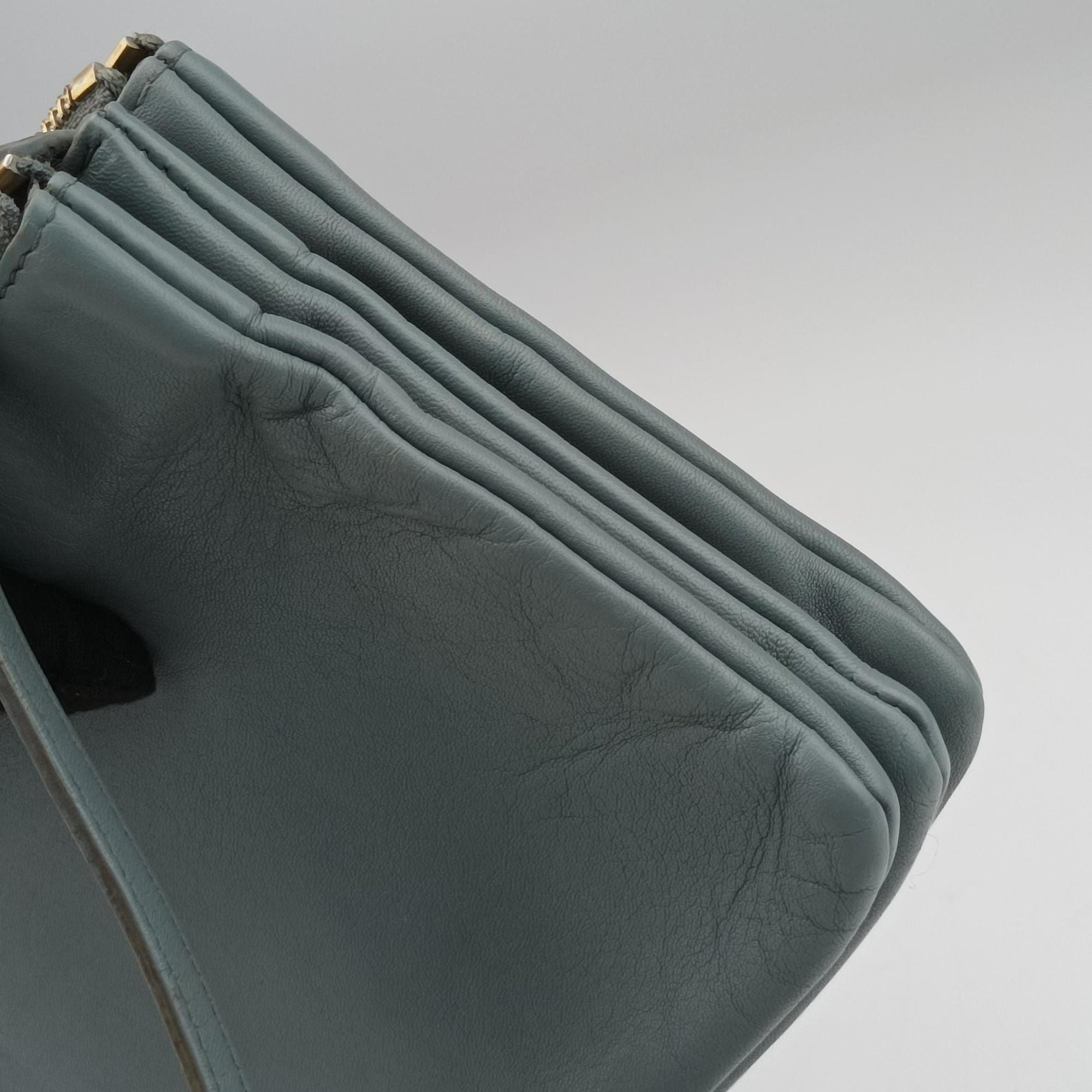 Secondhand Celine TRIO Blue Leather  shoulderbag | stylenewstar