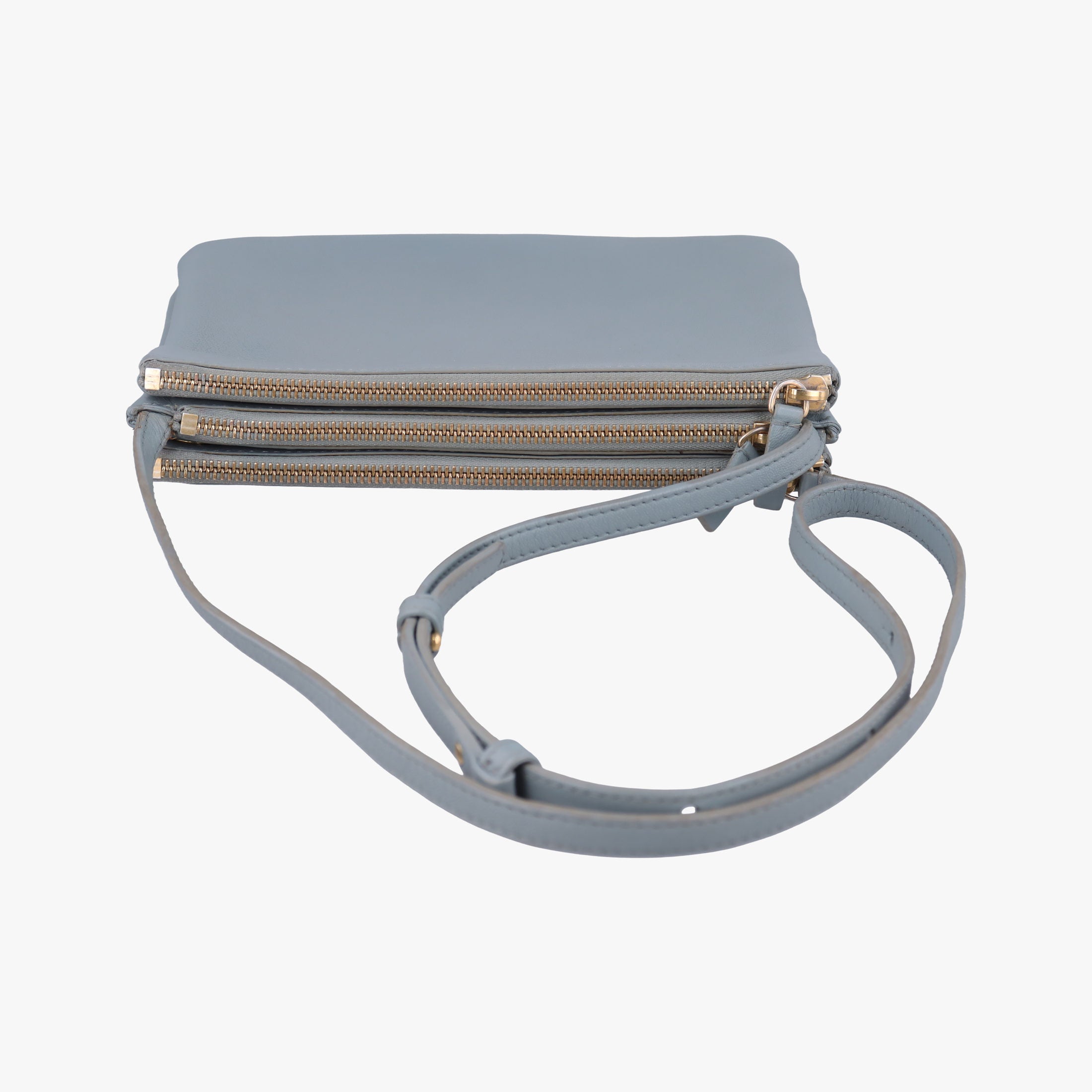 Secondhand Celine TRIO Blue Leather  shoulderbag | stylenewstar