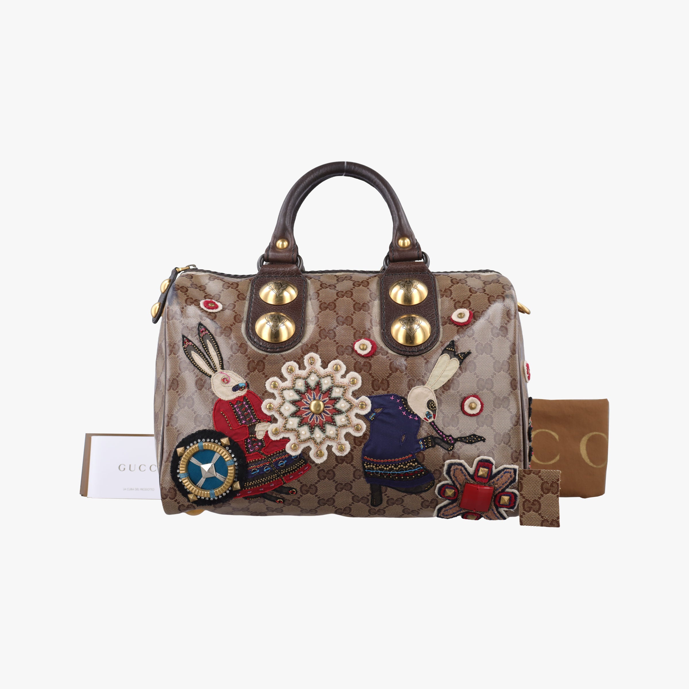Pre-owned Gucci Babushka Multicolour PVC coated canvas 207775 handbag | stylenewstar