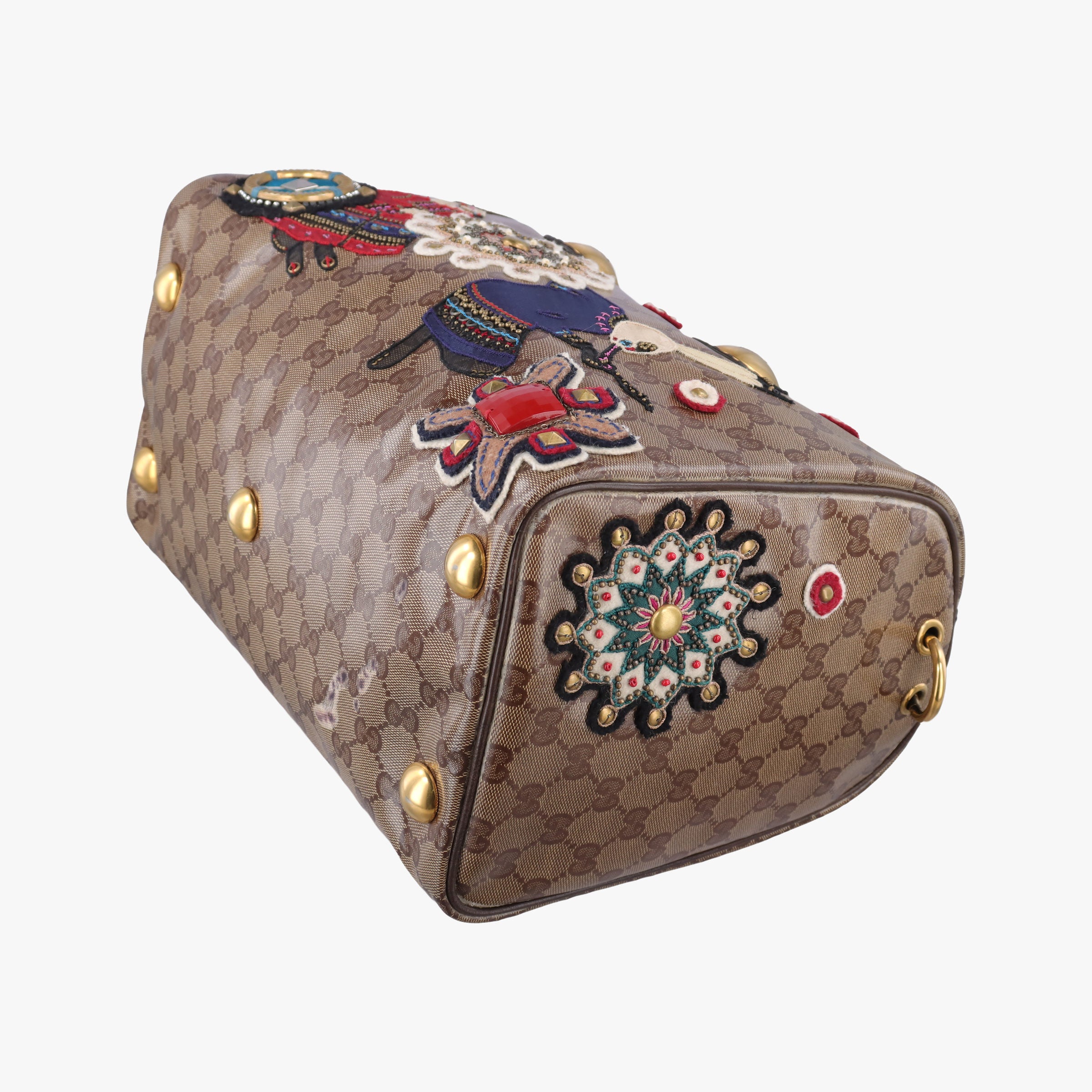 Pre-owned Gucci Babushka Multicolour PVC coated canvas 207775 handbag | stylenewstar