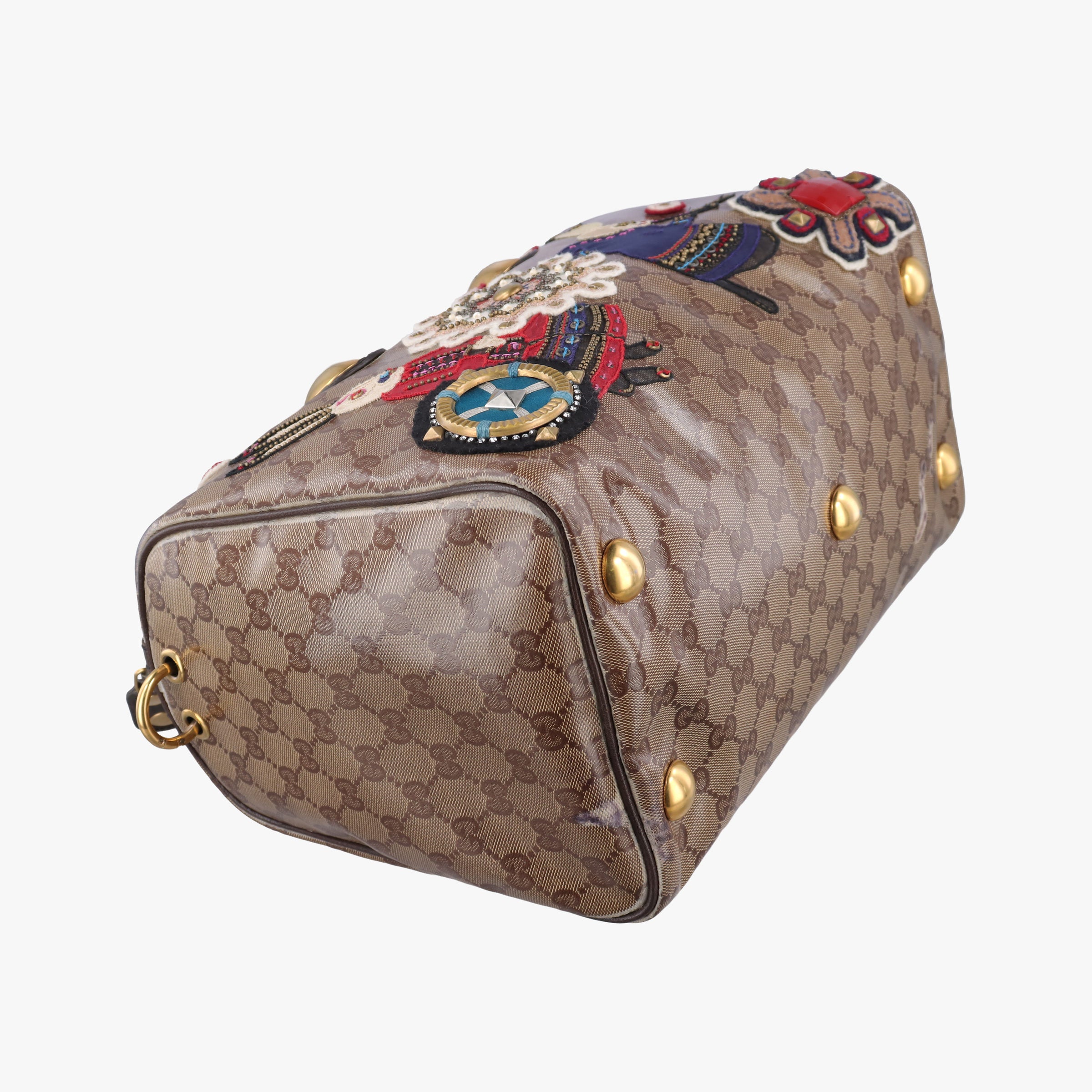 Pre-owned Gucci Babushka Multicolour PVC coated canvas 207775 handbag | stylenewstar