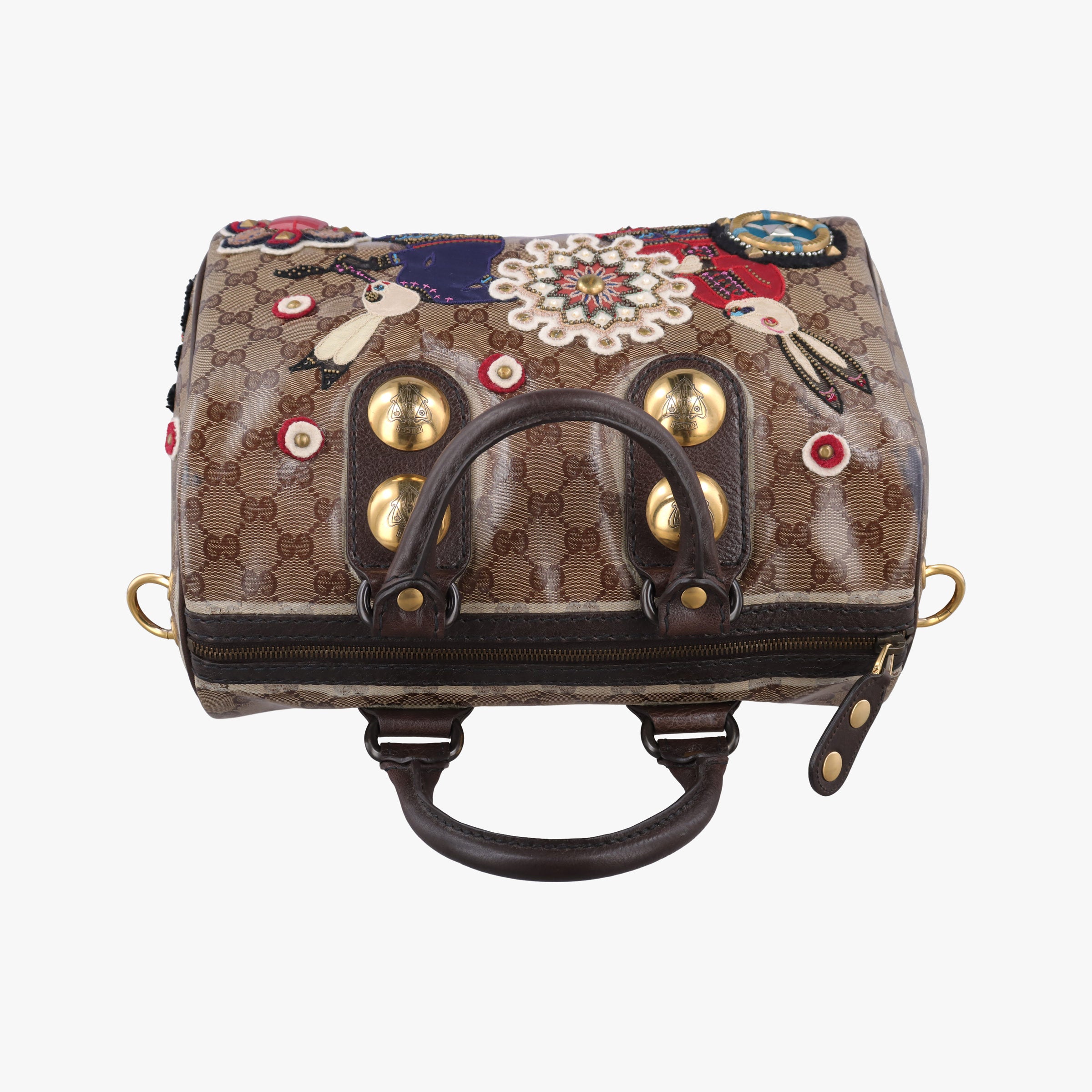 Pre-owned Gucci Babushka Multicolour PVC coated canvas 207775 handbag | stylenewstar