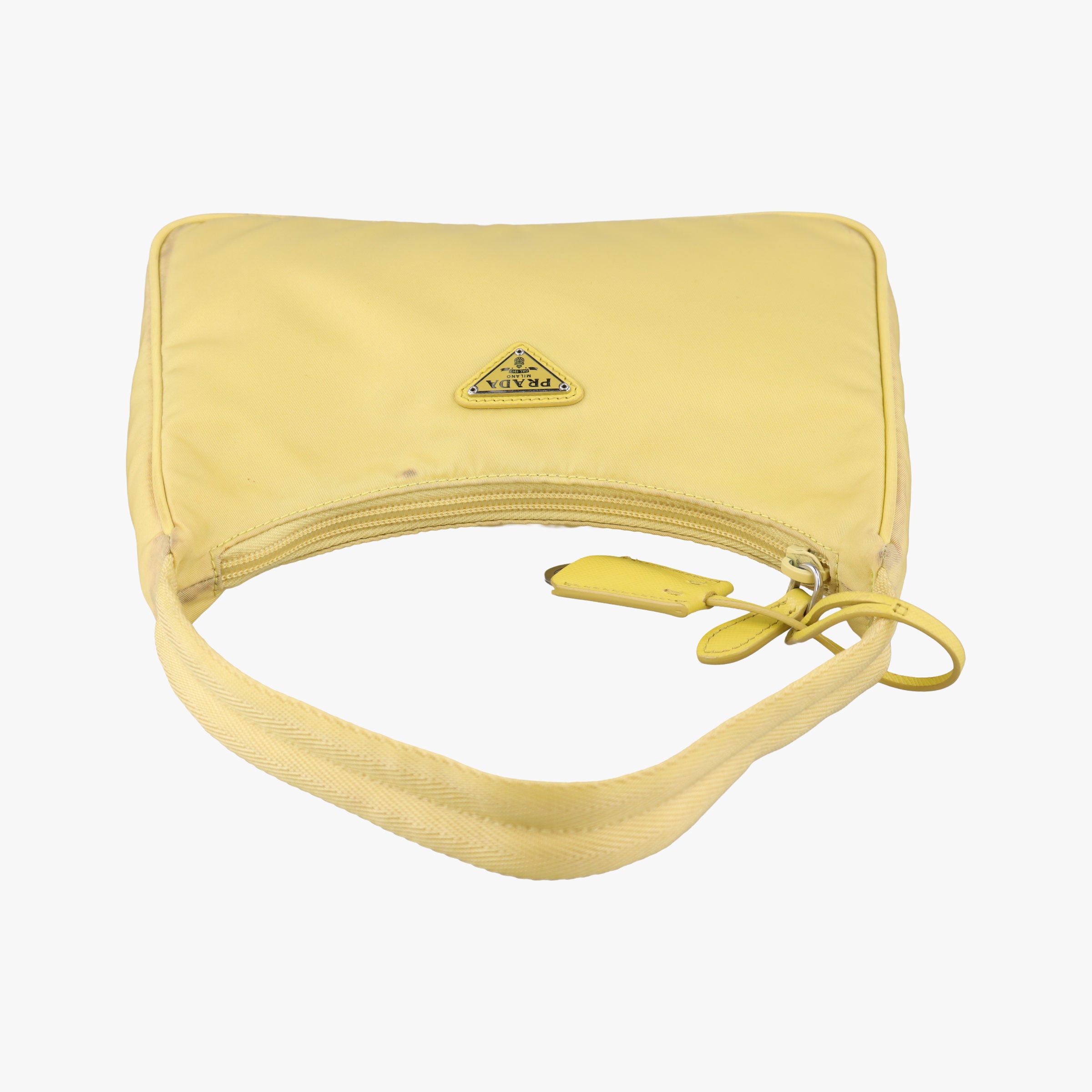 Pre-owned Prada Re-Edition2000 Yellow nylon 1NE515 handbag | stylenewstar