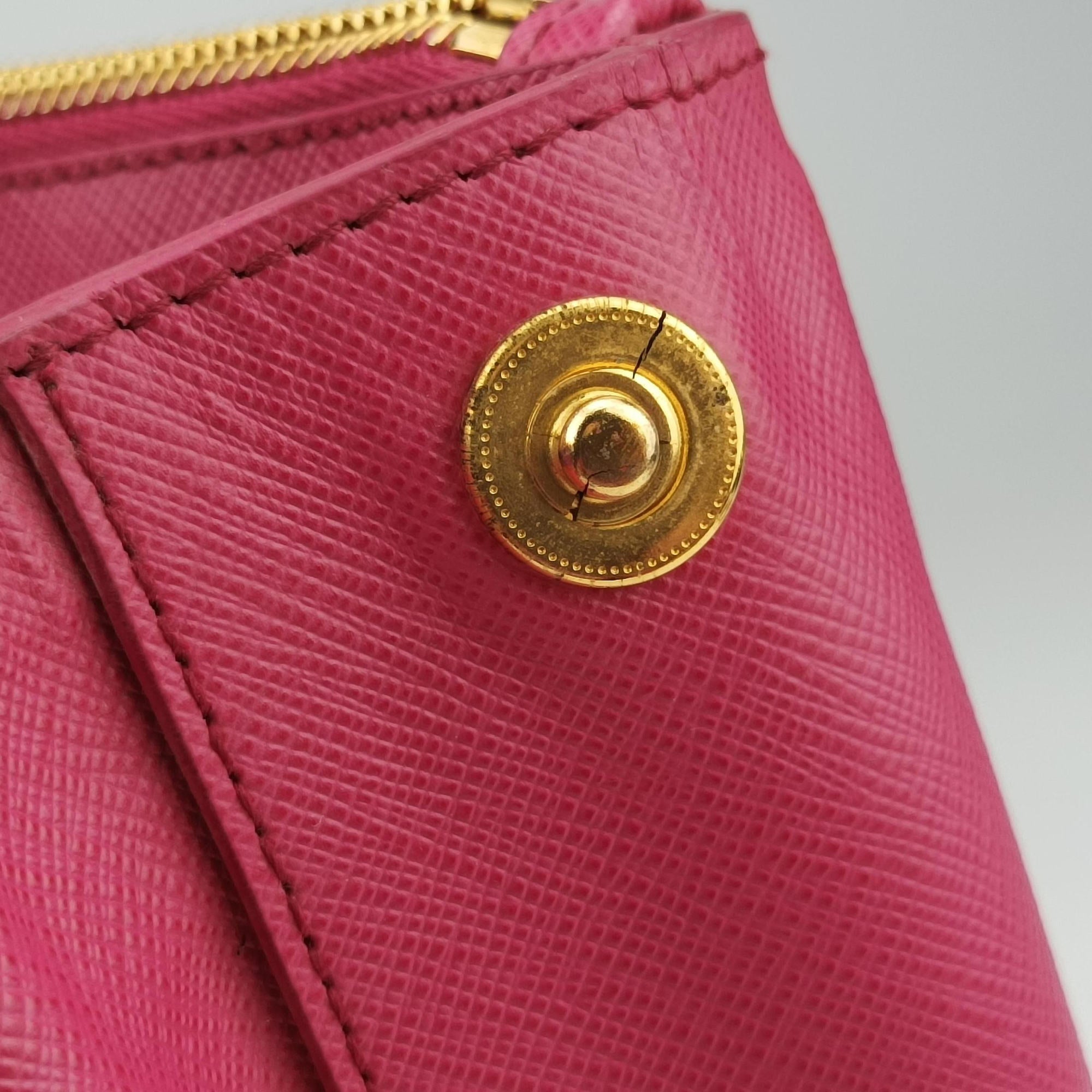 Pre-owned Prada Galleria Pink SAFFIANO Leather BN1786 shoulderbag | stylenewstar