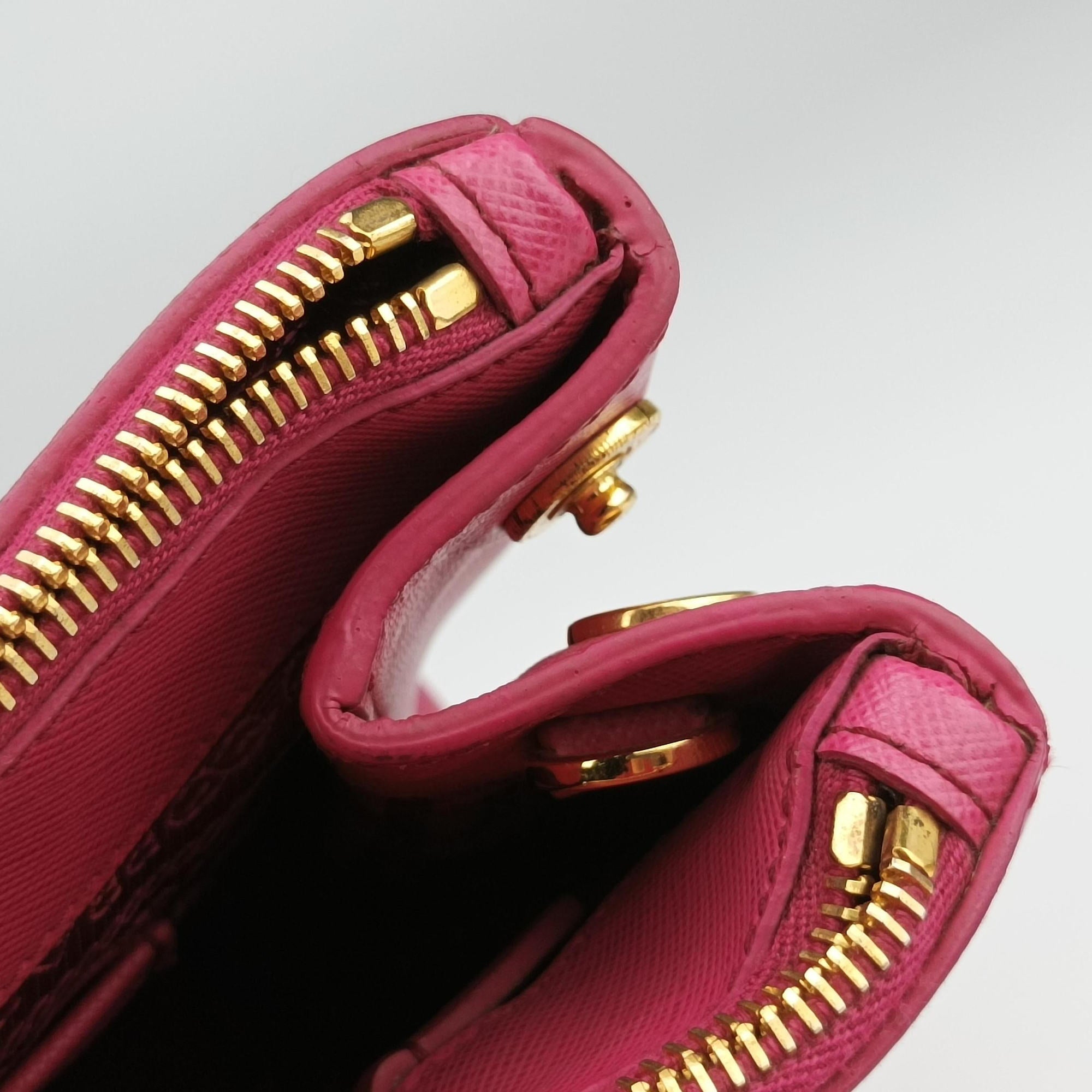Pre-owned Prada Galleria Pink SAFFIANO Leather BN1786 shoulderbag | stylenewstar