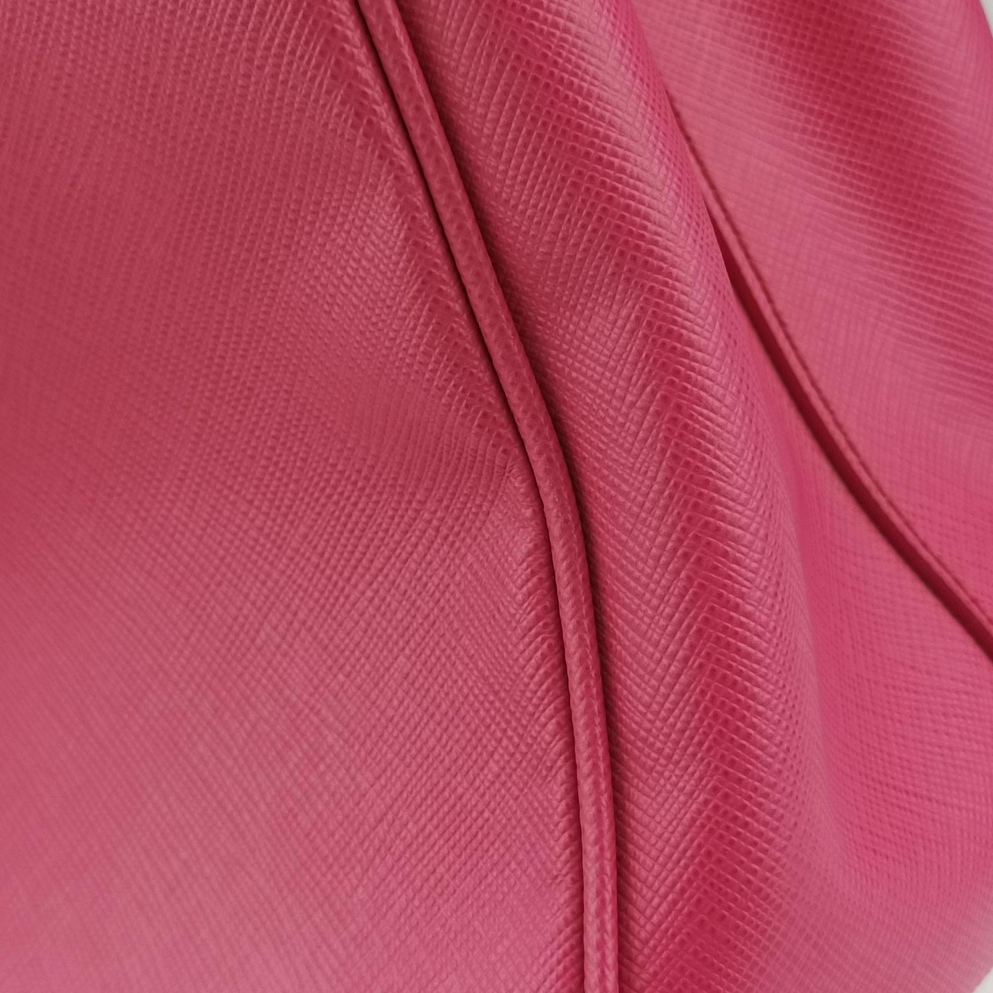 Pre-owned Prada Galleria Pink SAFFIANO Leather BN1786 shoulderbag | stylenewstar