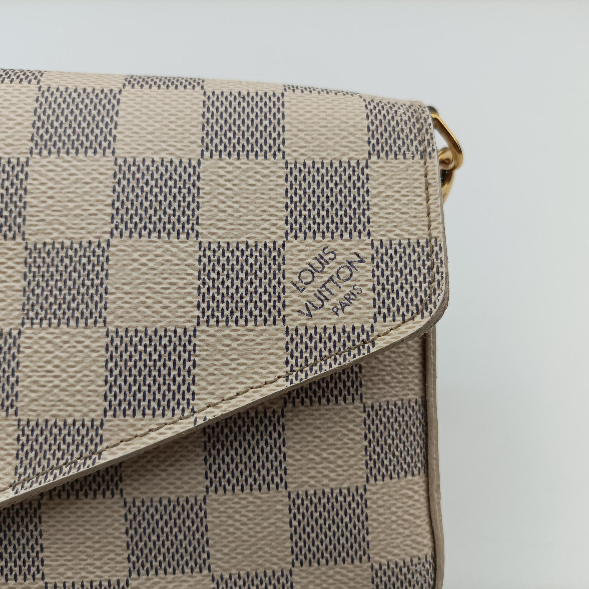 Pre-owned Louis Vuitton Pochette FeLICIE AZUR Damier Canvas N63106 shoulderbag | stylenewstar