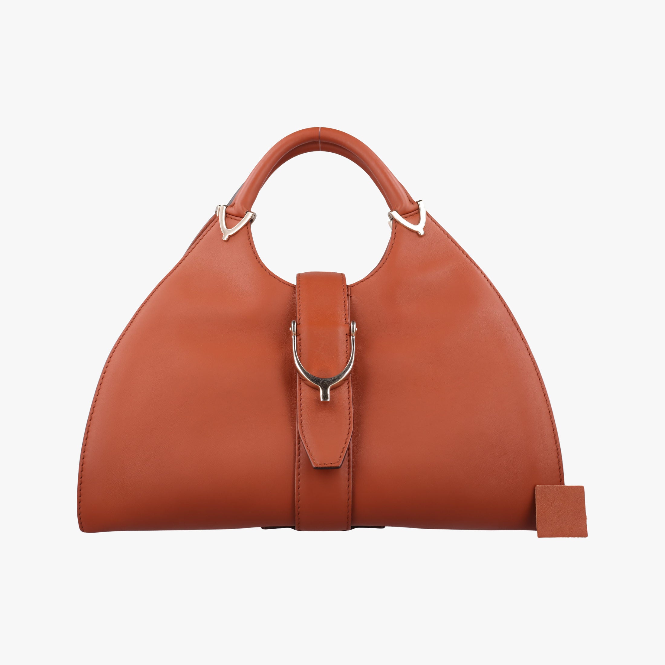 Pre-owned Gucci Stirrup Brown leather 277514 handbag | stylenewstar