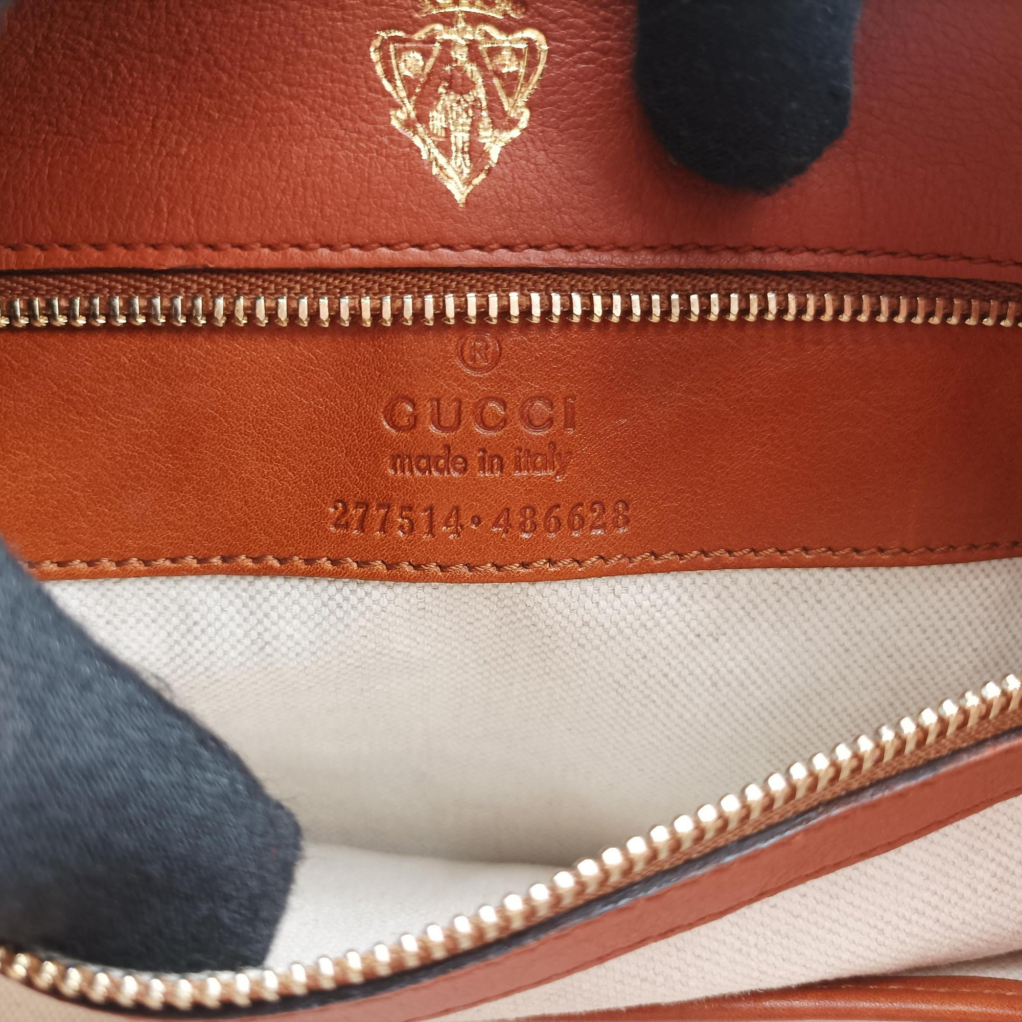 Pre-owned Gucci Stirrup Brown leather 277514 handbag | stylenewstar