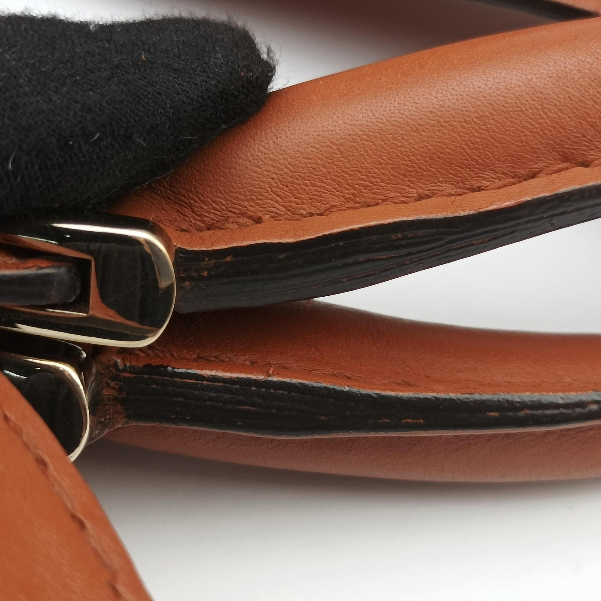 Pre-owned Gucci Stirrup Brown leather 277514 handbag | stylenewstar