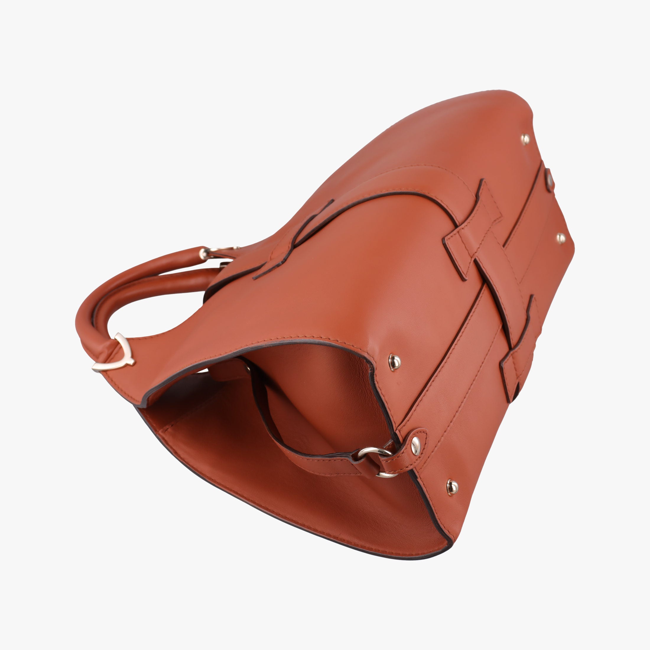 Pre-owned Gucci Stirrup Brown leather 277514 handbag | stylenewstar