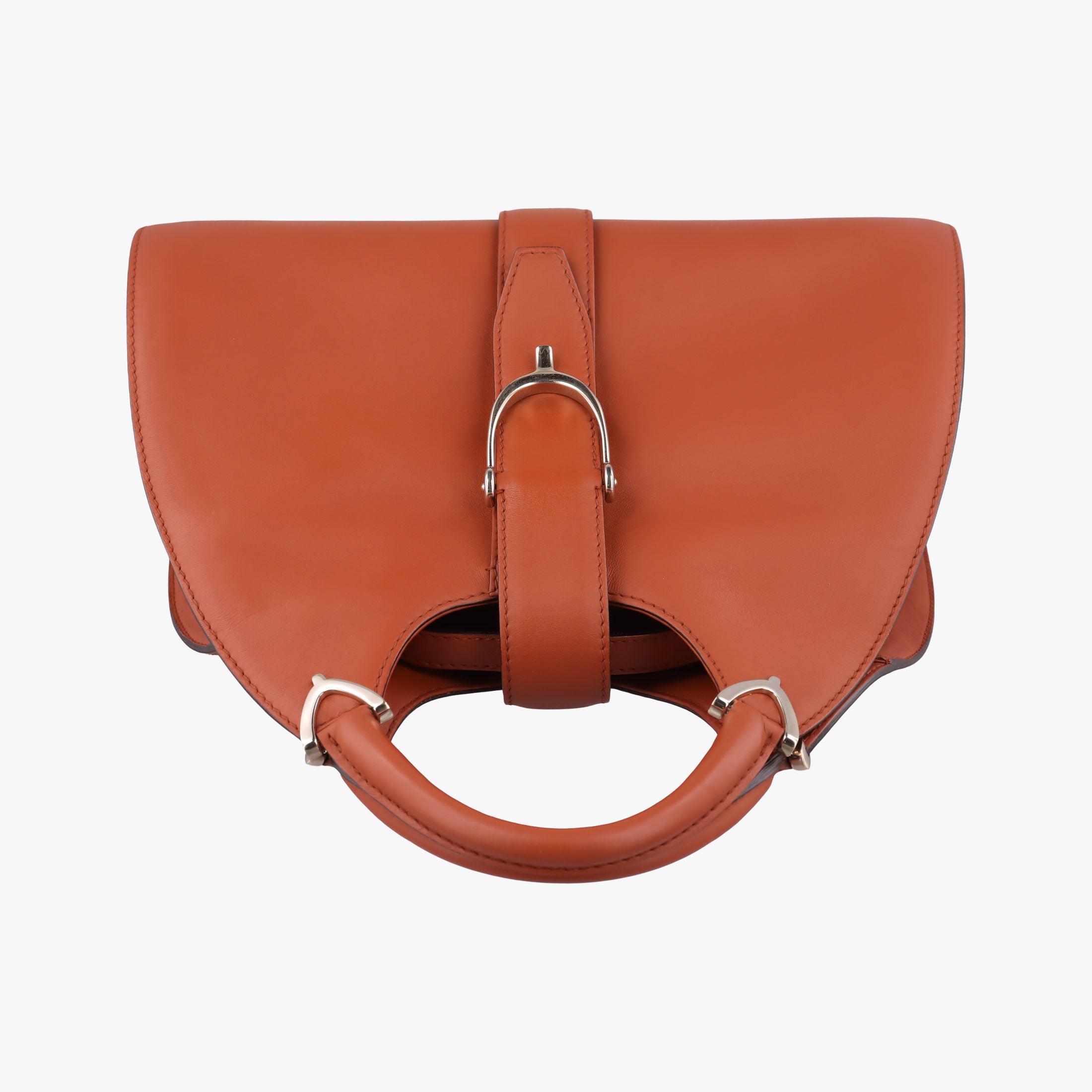 Pre-owned Gucci Stirrup Brown leather 277514 handbag | stylenewstar