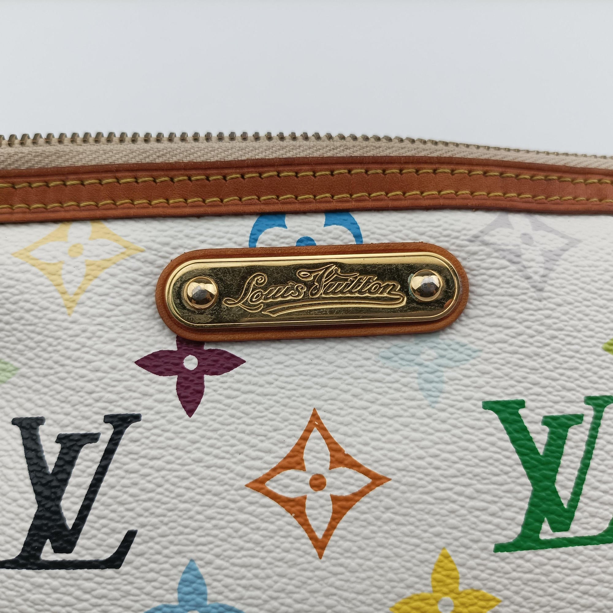 Vintage Louis Vuitton Pochette Mira MM Pouch white Monogram Multicolor M60096 handbag | stylenewstar