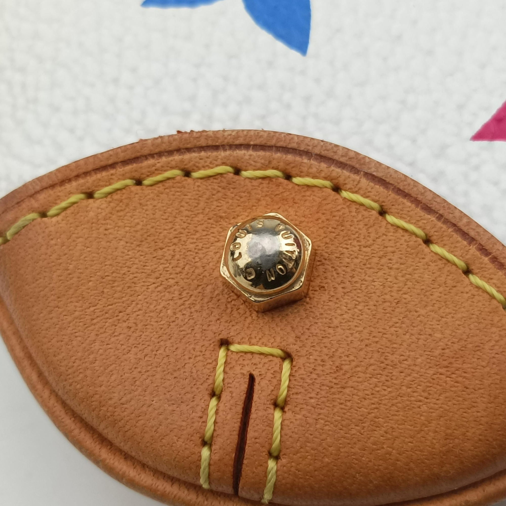 Vintage Louis Vuitton Pochette Mira MM Pouch white Monogram Multicolor M60096 handbag | stylenewstar