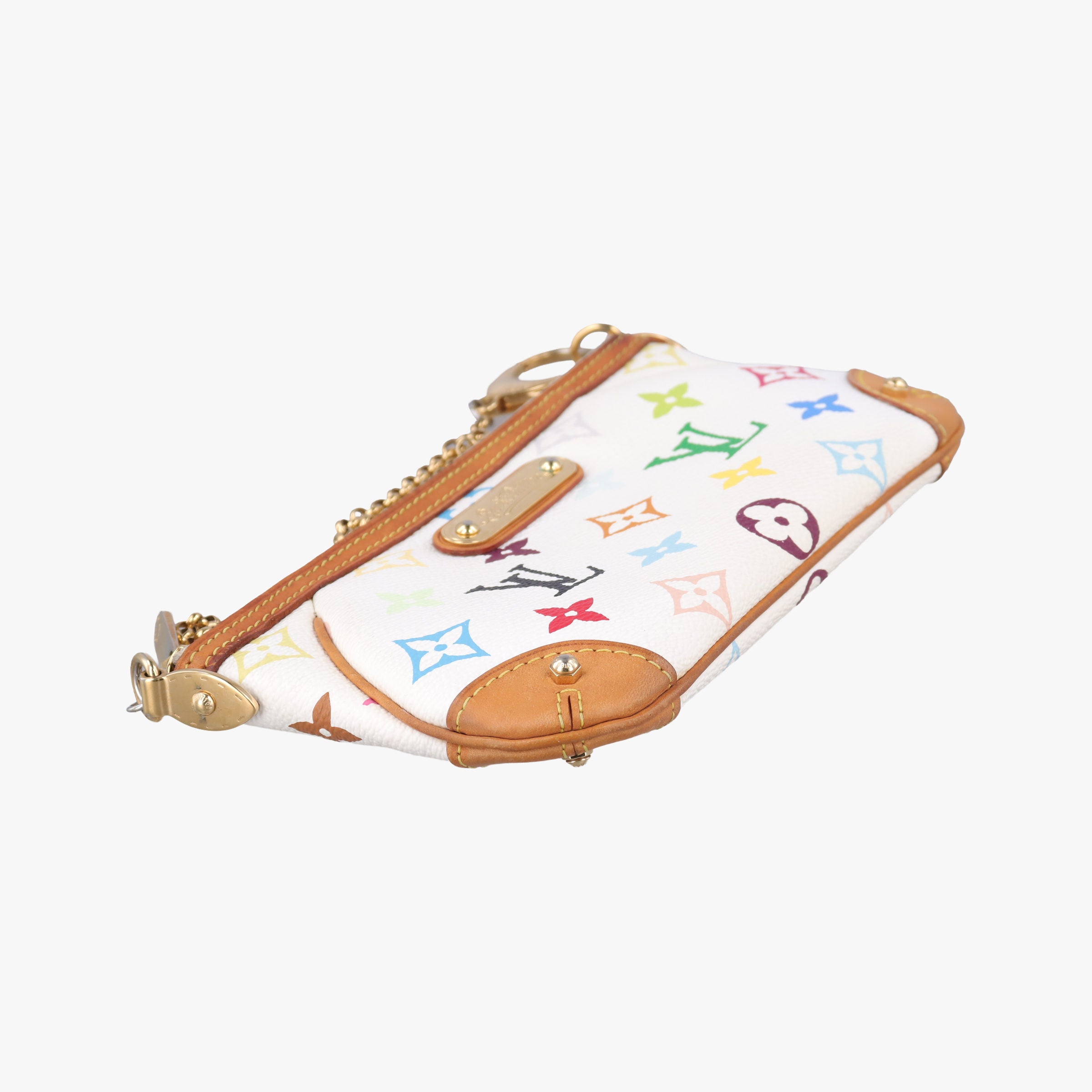 Vintage Louis Vuitton Pochette Mira MM Pouch white Monogram Multicolor M60096 handbag | stylenewstar